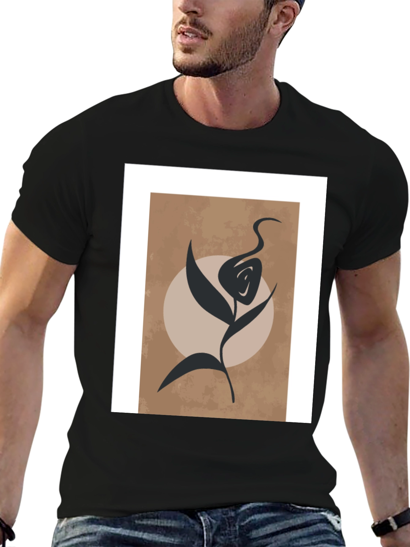 Abstract Floral Graphic Tee - Modern Art Shirt