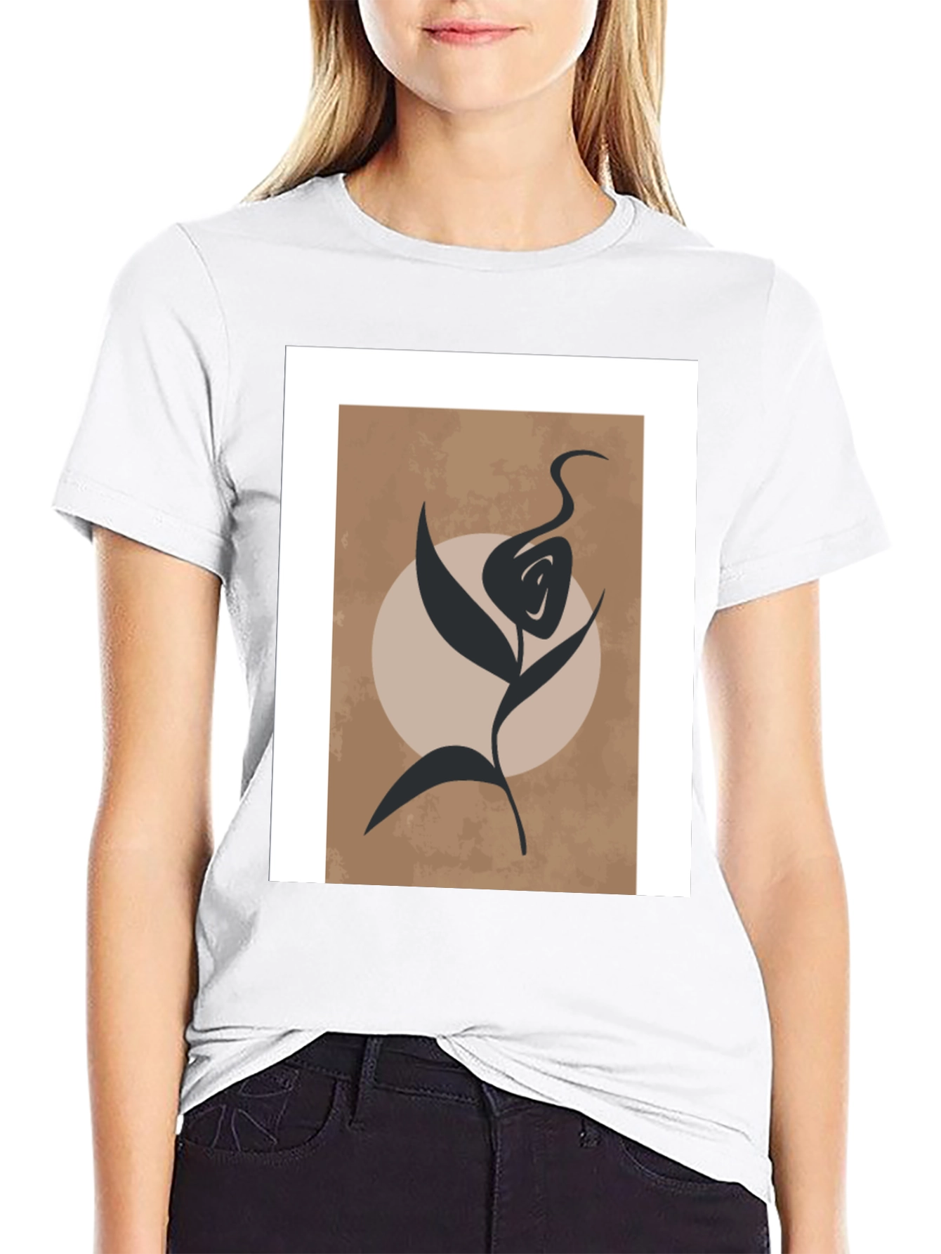 Abstract Floral Graphic Tee - Modern Art Shirt