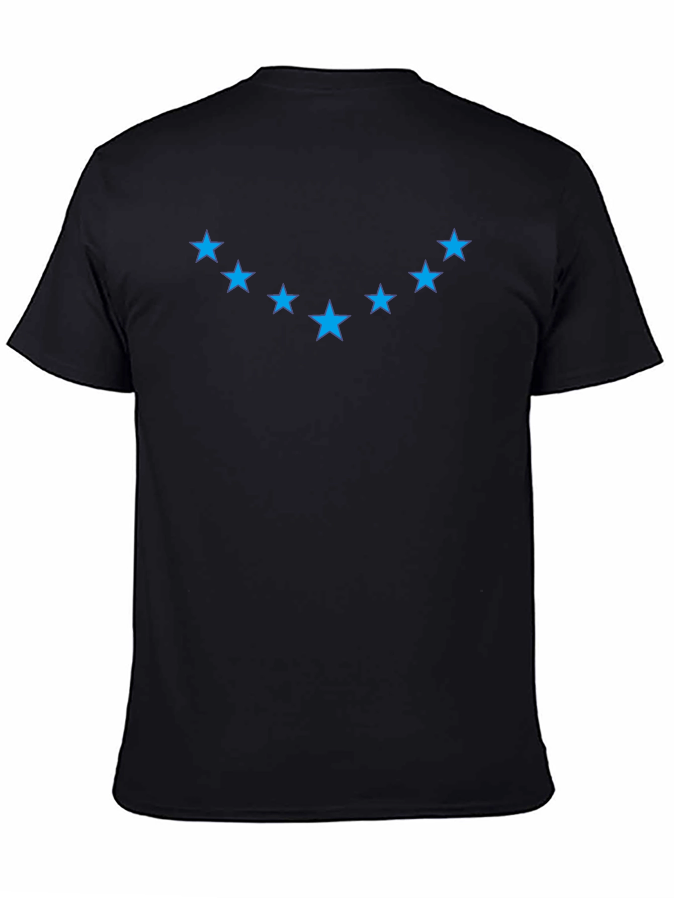 Blue Star Graphic Black T-Shirt