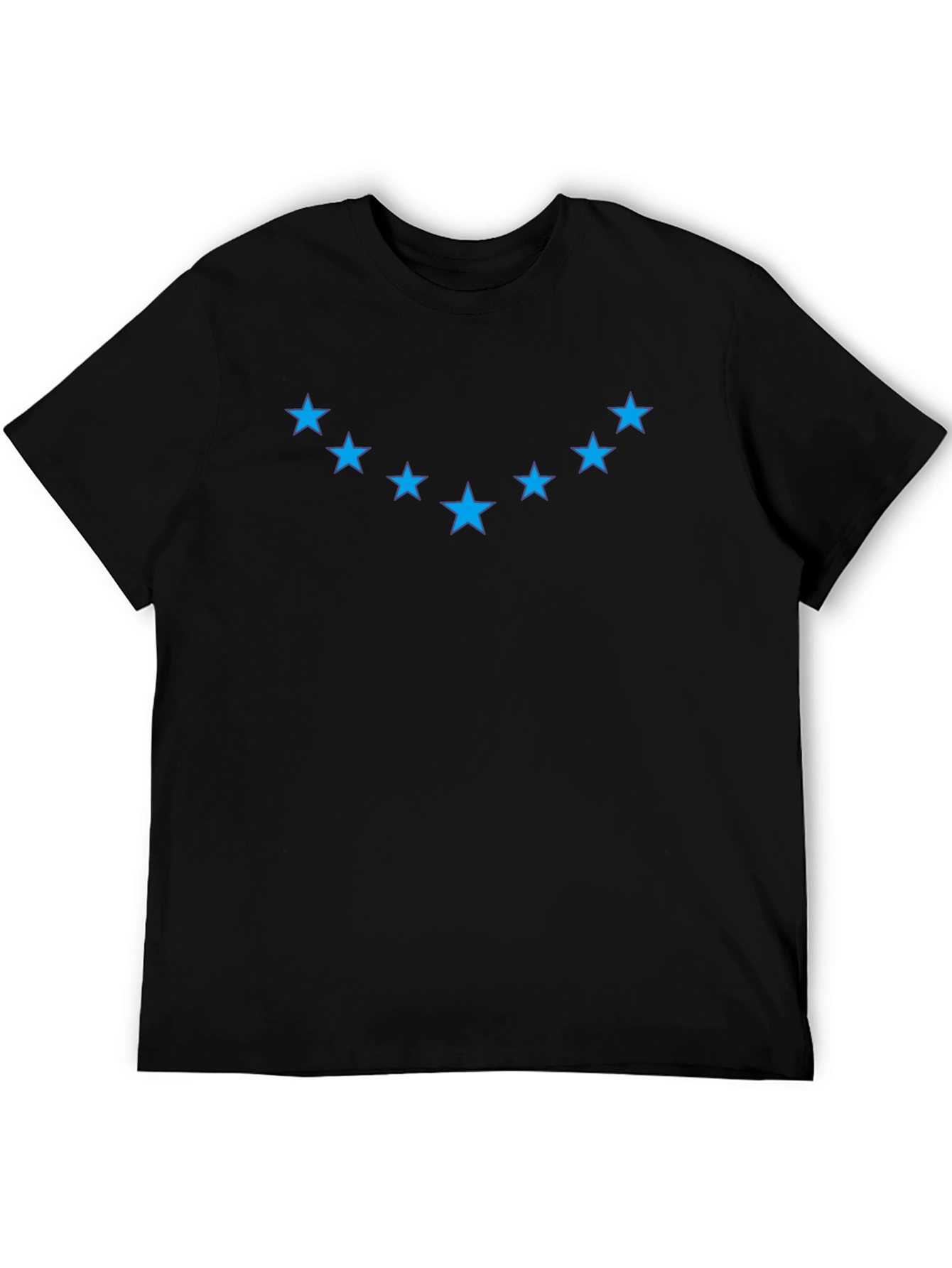 Blue Star Graphic Black T-Shirt