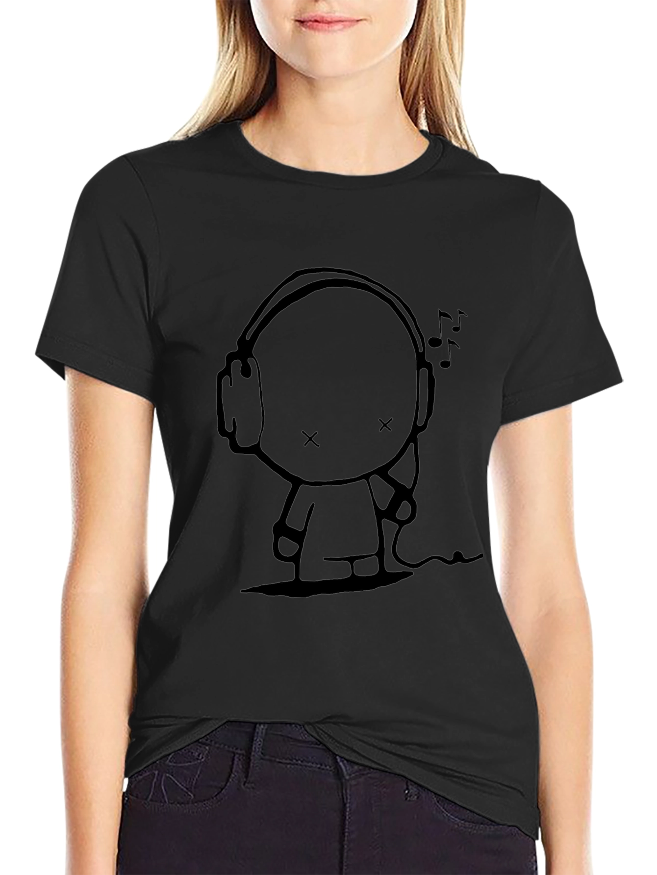Music Lover Black Graphic Tee