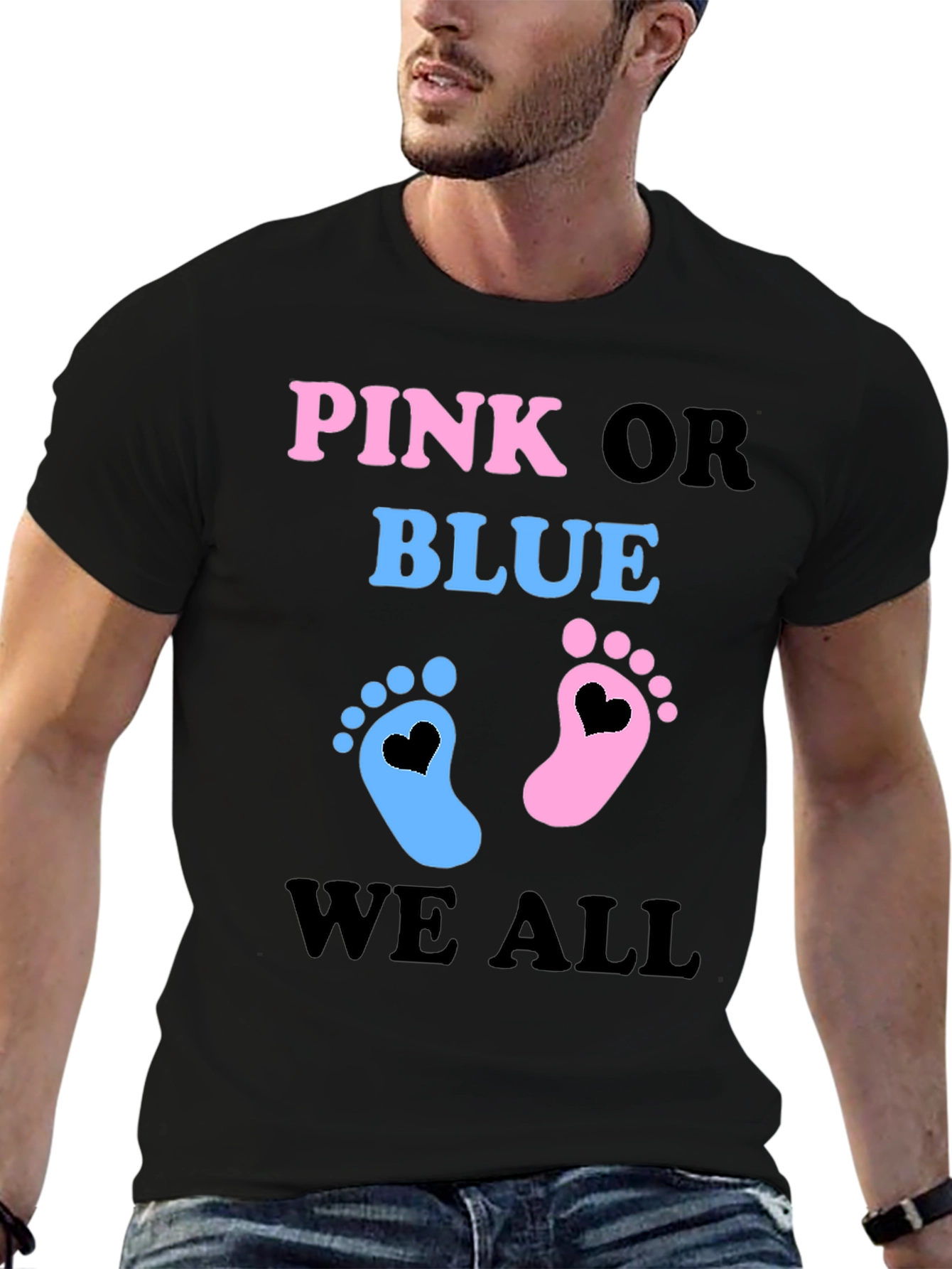 Pink or Blue Baby Gender Reveal T-Shirt