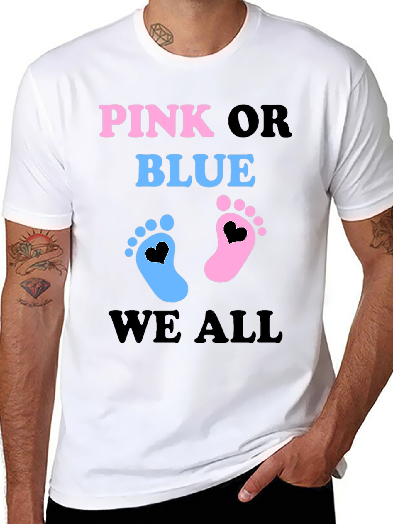 Pink or Blue Baby Gender Reveal T-Shirt