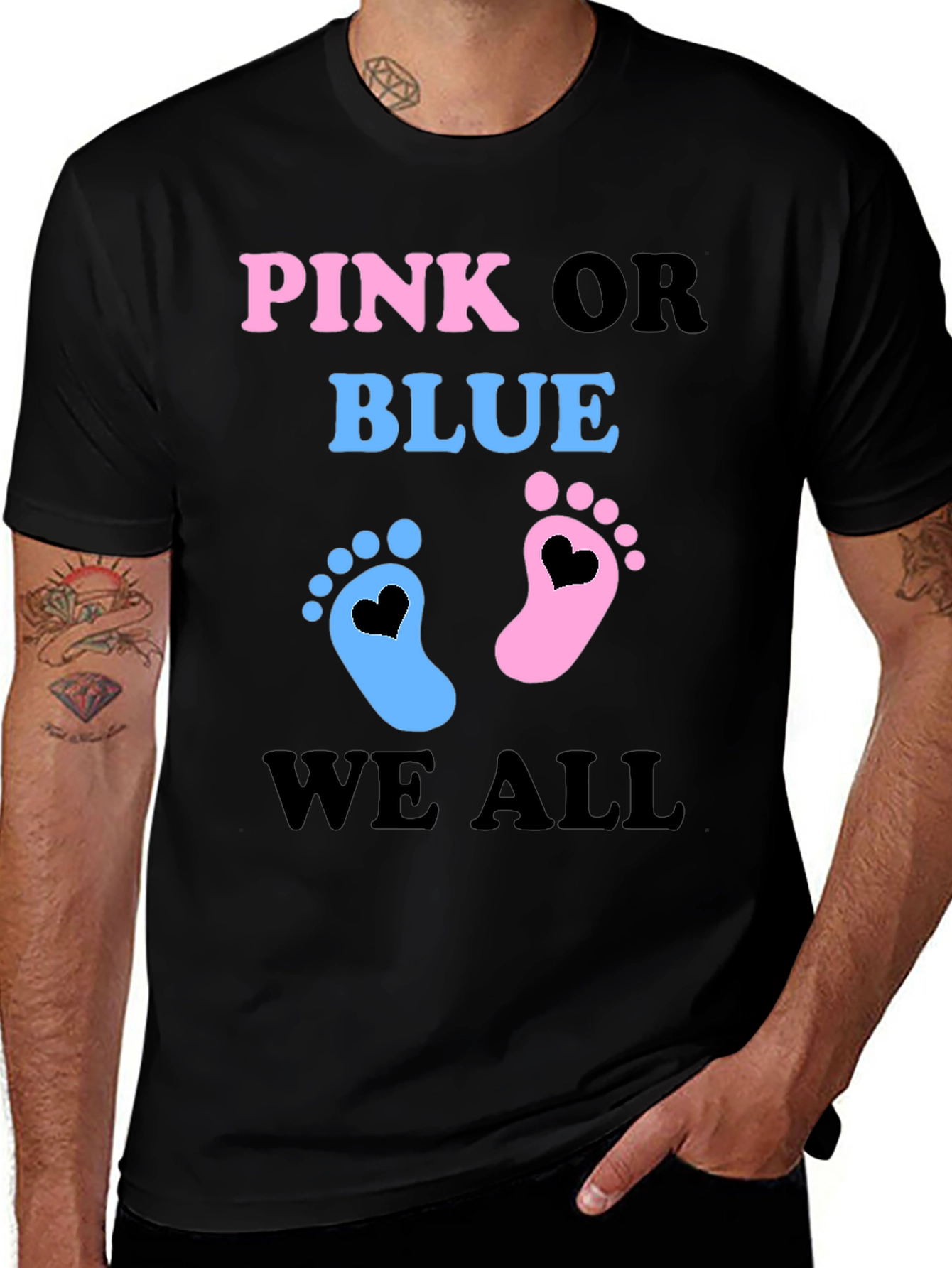 Pink or Blue Baby Gender Reveal T-Shirt