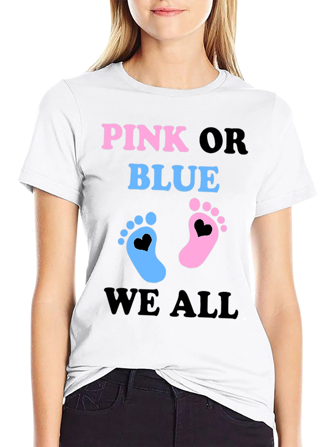 Pink or Blue Baby Gender Reveal T-Shirt