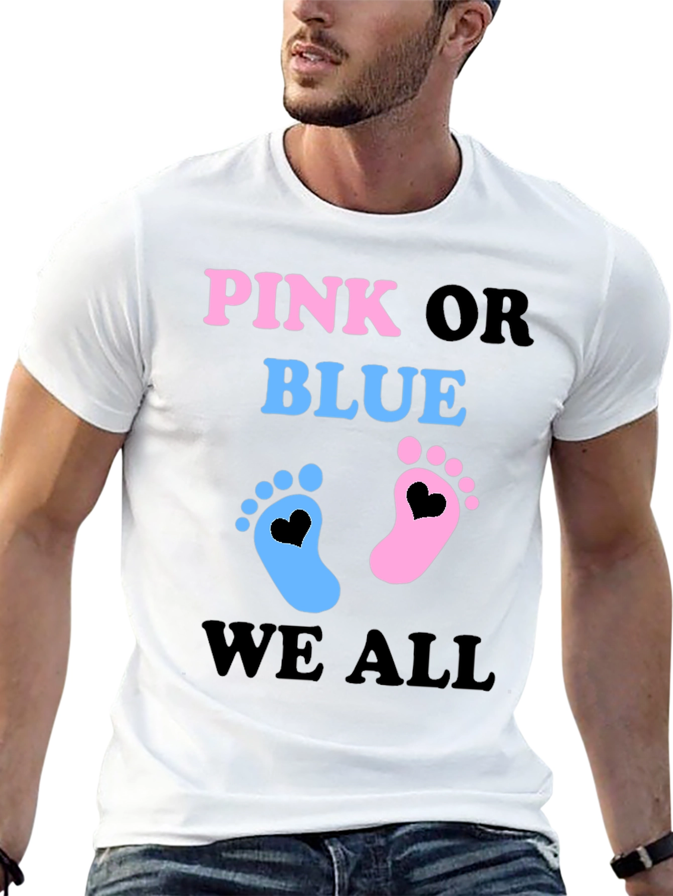 Pink or Blue Baby Gender Reveal T-Shirt