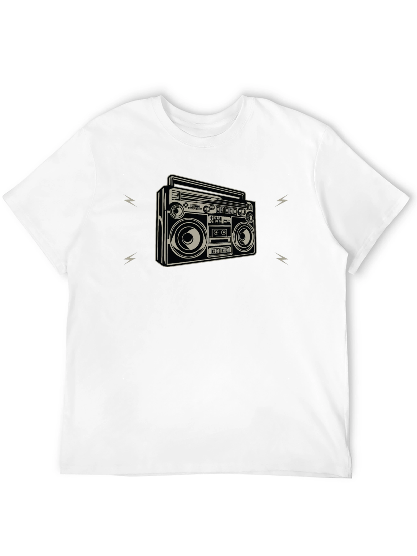Retro Boombox Graphic Tee - Classic Style