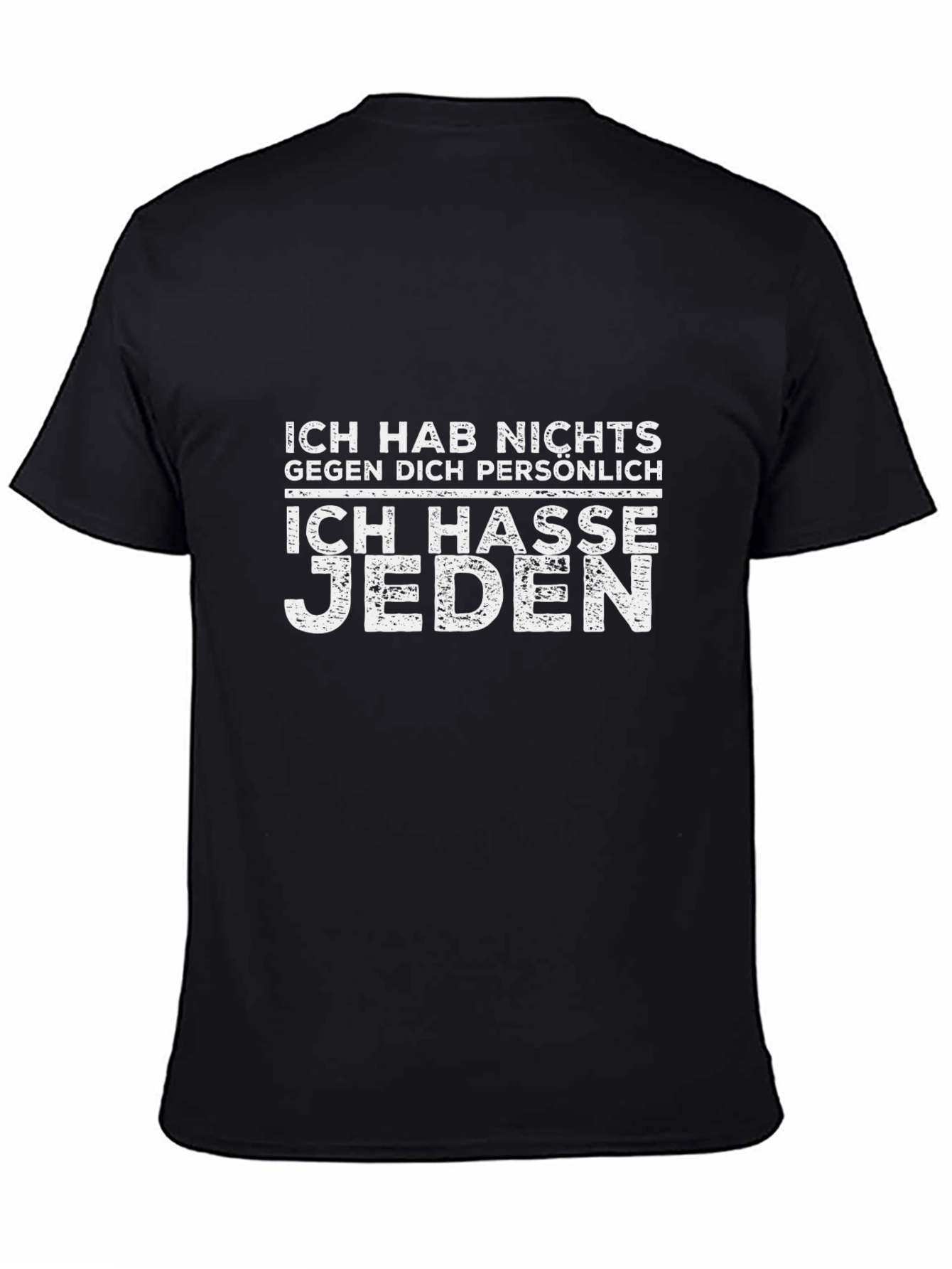 Ich Hasse Jeden Graphic Tee - Black