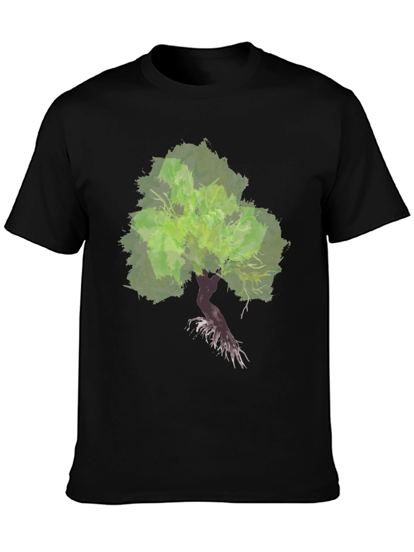 Bonsai Tree Graphic Tee - Black Cotton Blend
