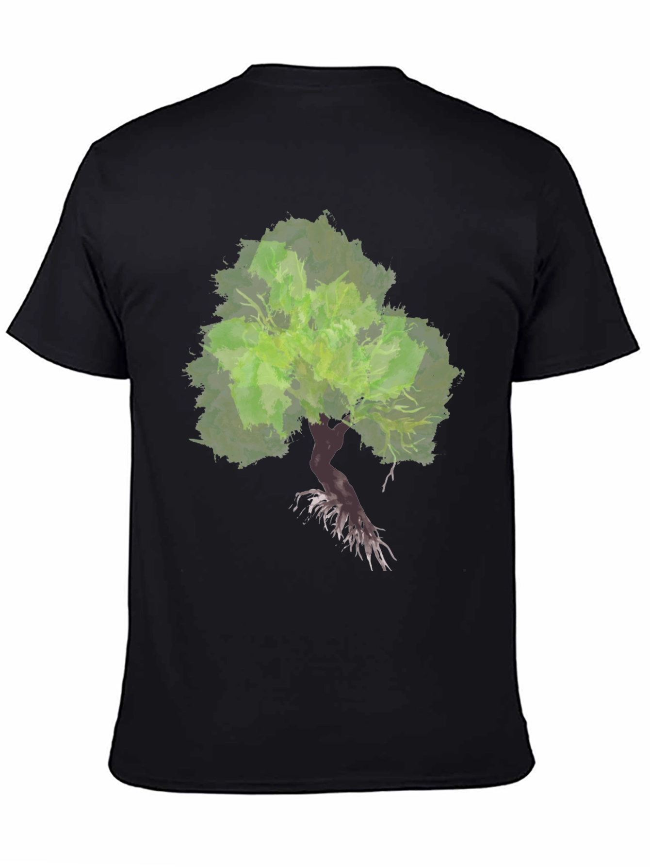 Bonsai Tree Graphic Tee - Black Cotton Blend