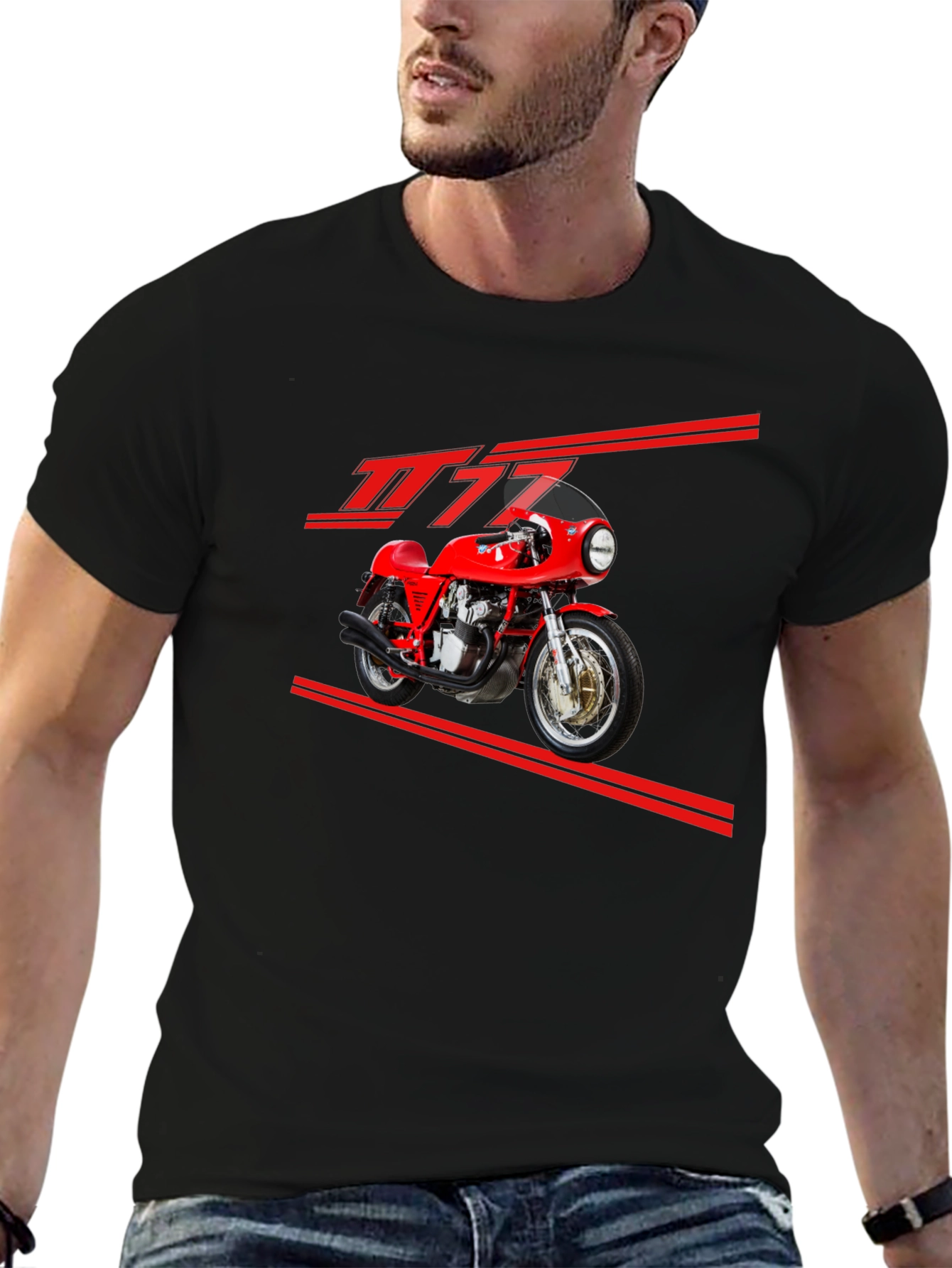 Motorcycle T-Shirt - Sleek Automotive Design