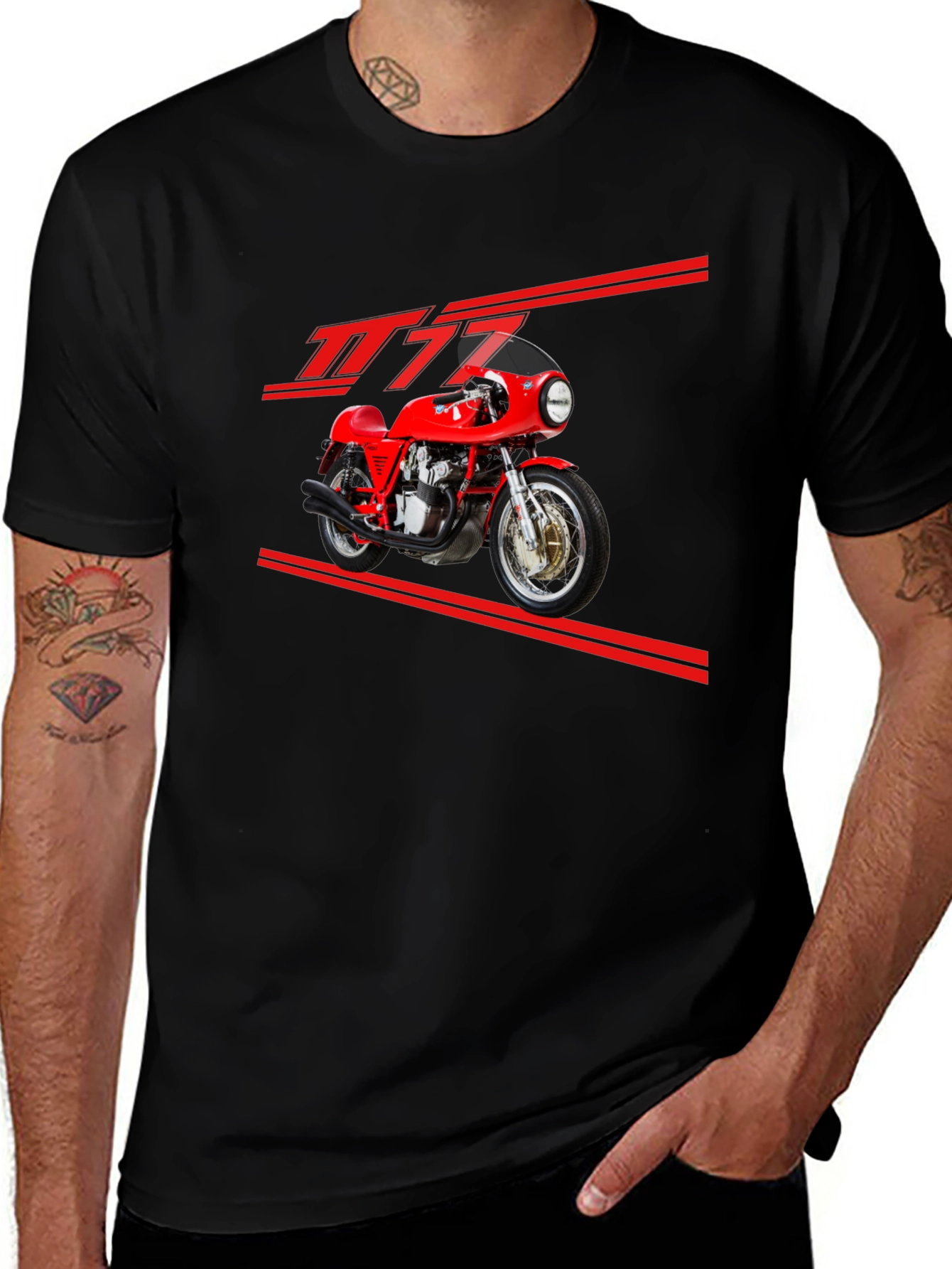 Motorcycle T-Shirt - Sleek Automotive Design