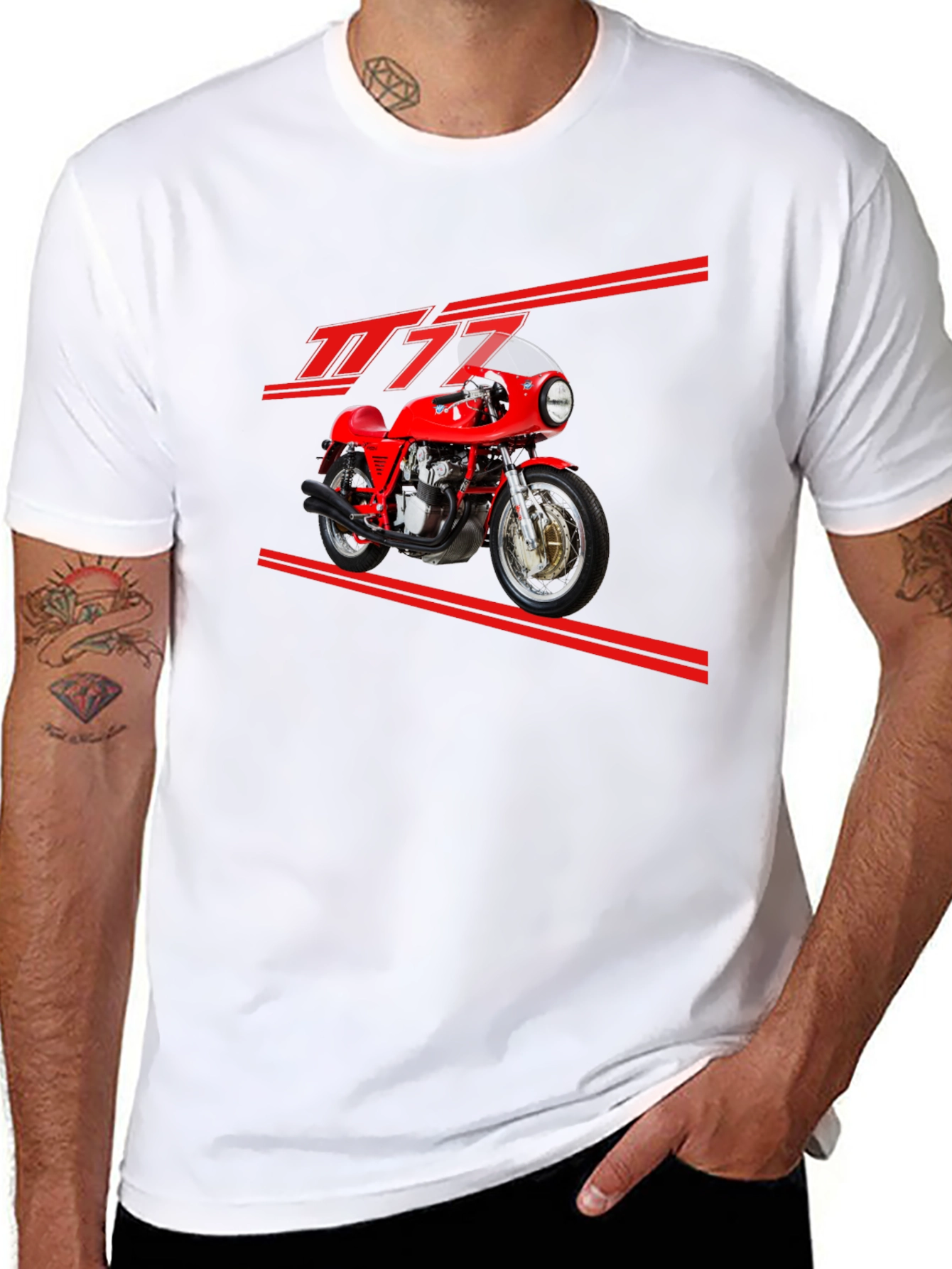 Motorcycle T-Shirt - Sleek Automotive Design