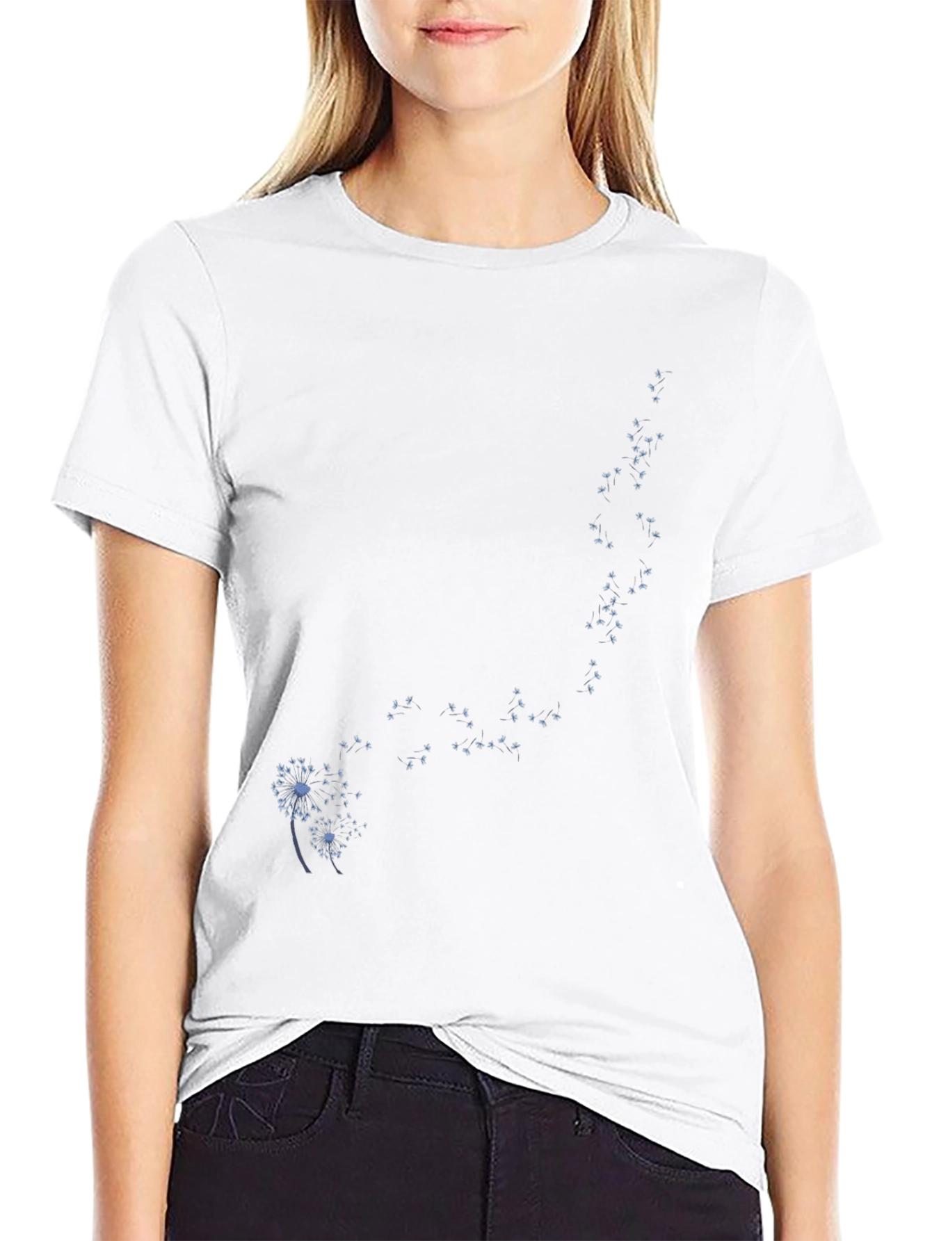 Black Dandelion Tee - Stylish Graphic Print