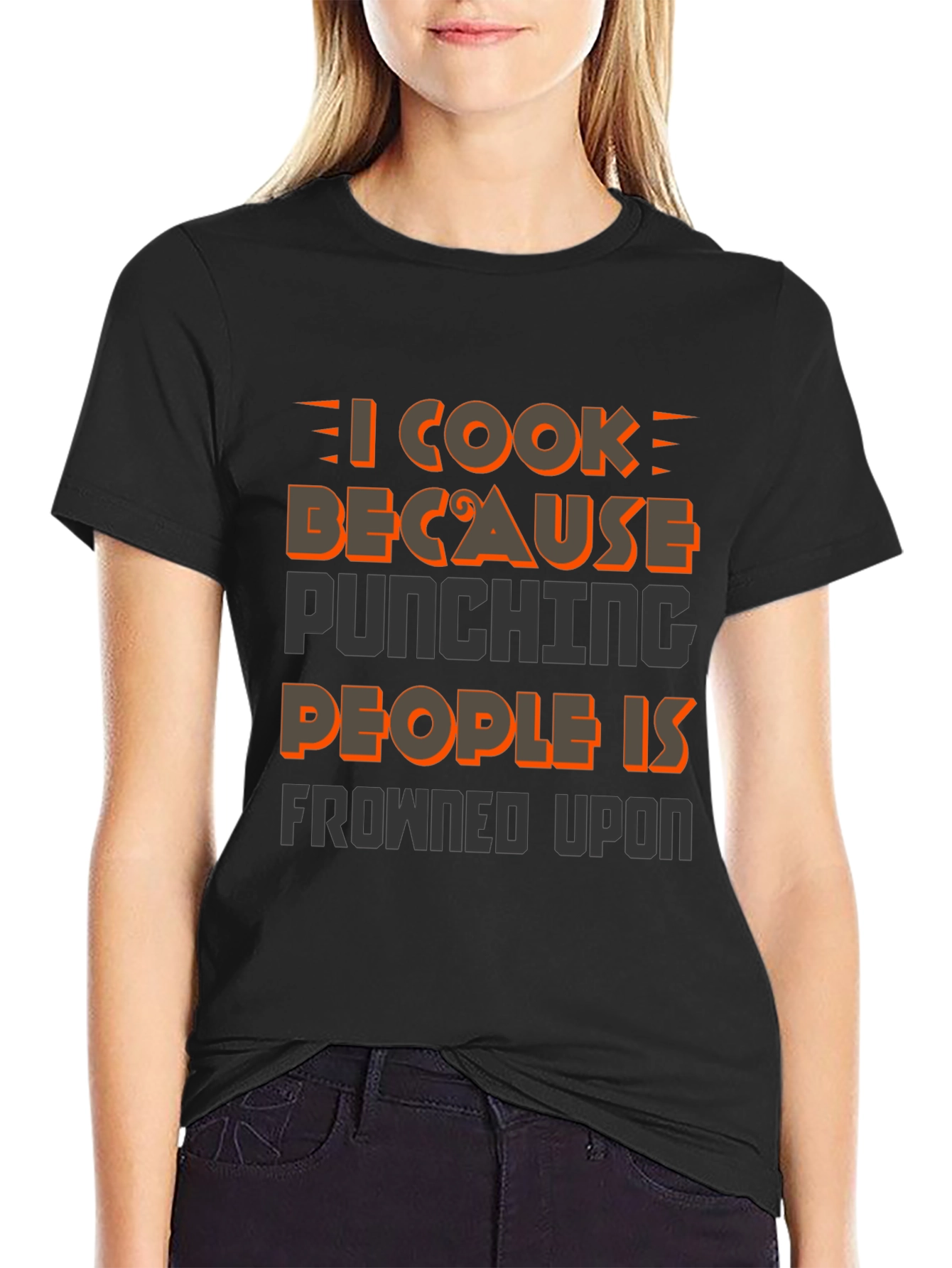 I Cook Because Punching People T-Shirt