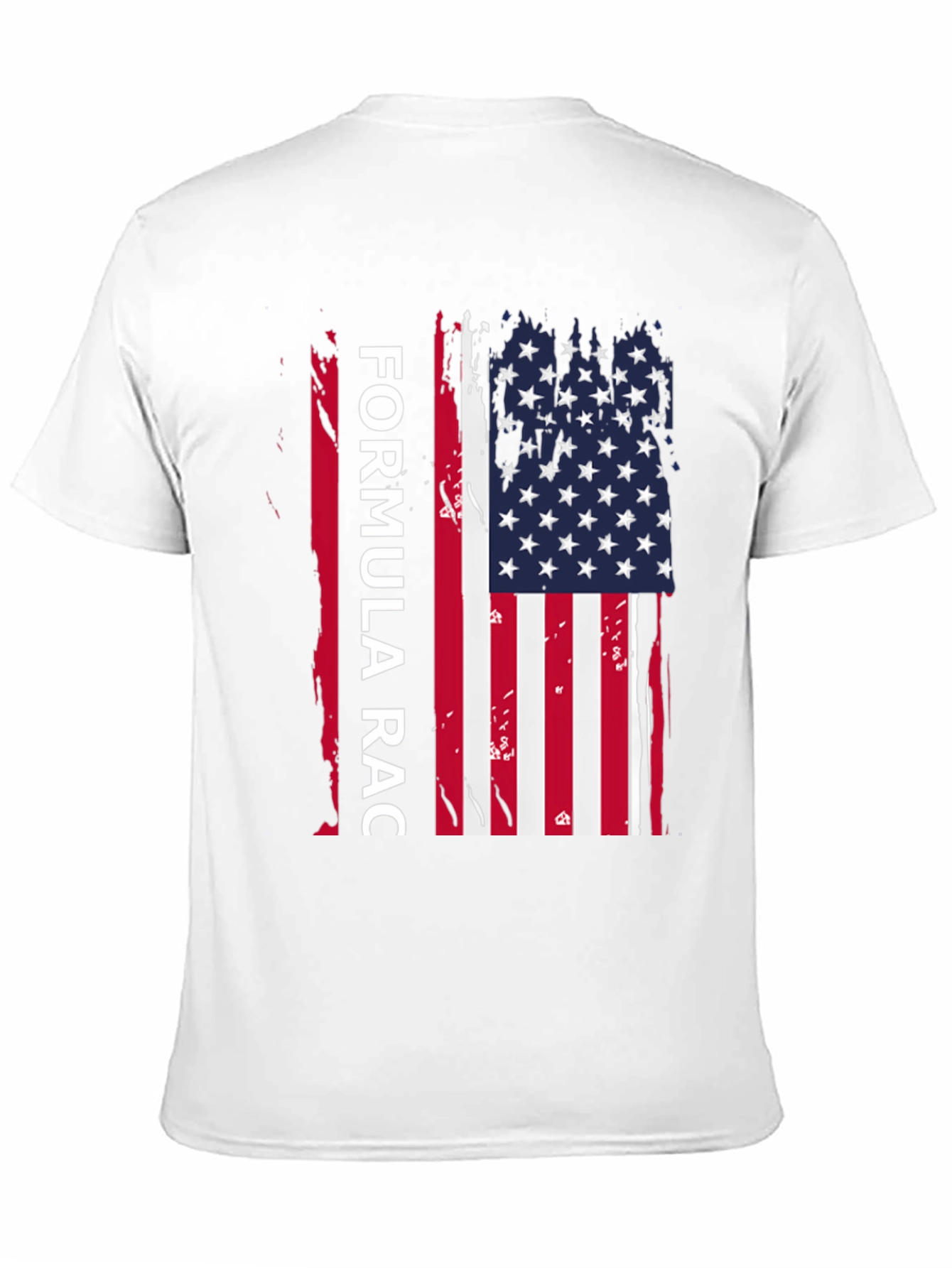Formula Race USA Flag Black T-Shirt