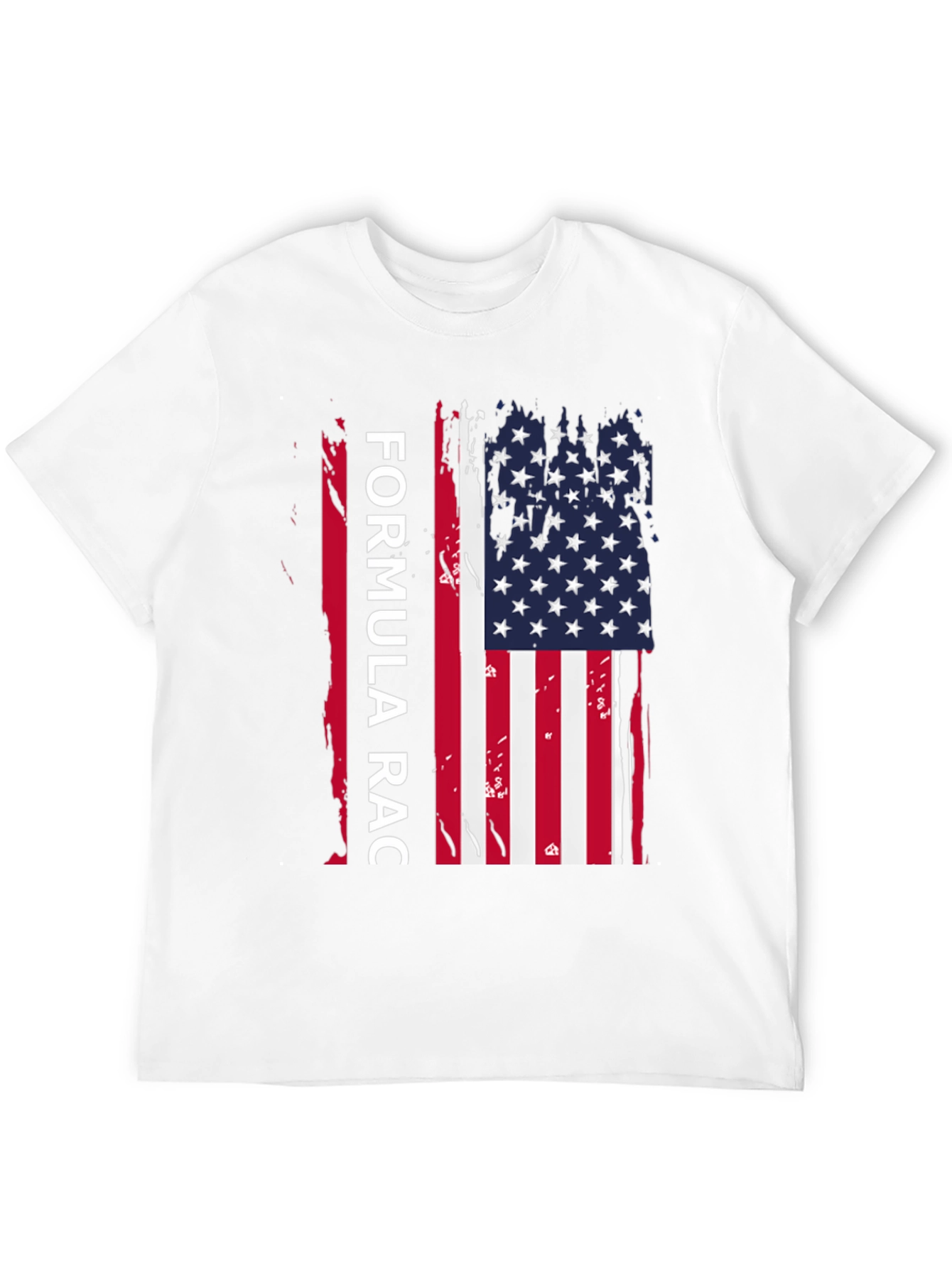 Formula Race USA Flag Black T-Shirt