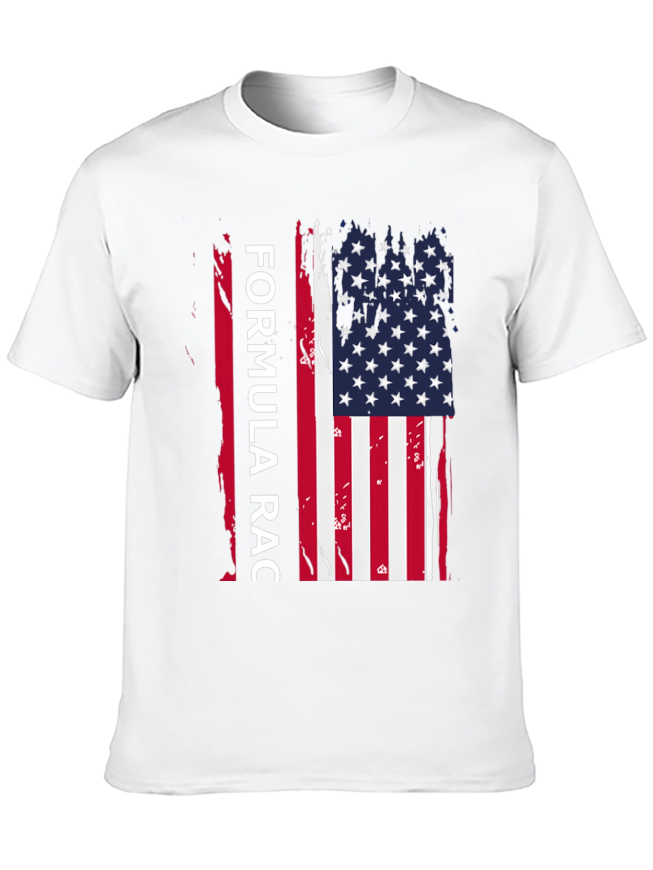 Formula Race USA Flag Black T-Shirt