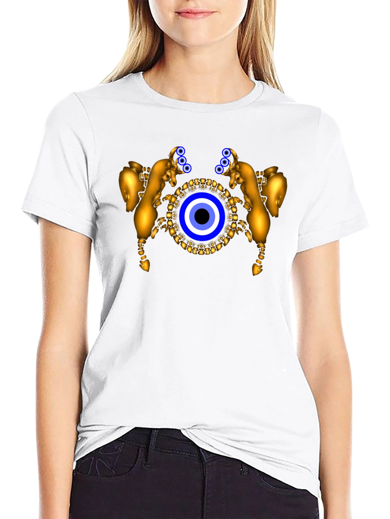 Evil Eye Golden Ram Graphic T-Shirt