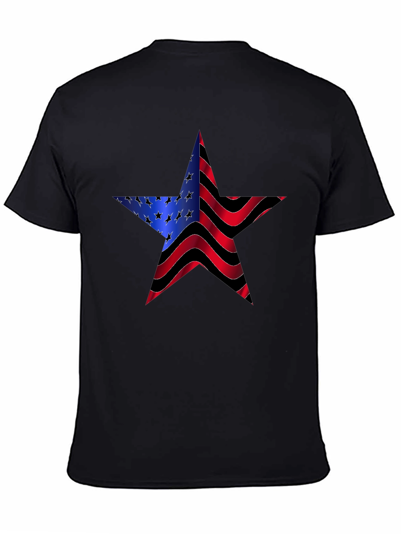 American Flag Star Graphic Mens Tee