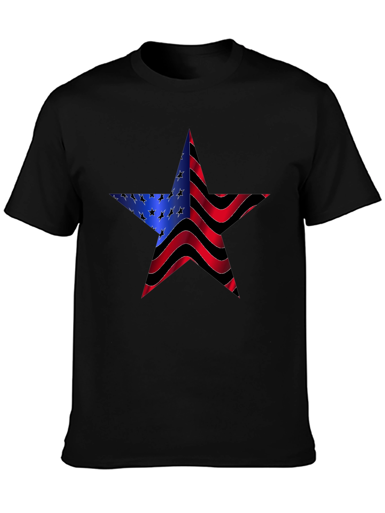 American Flag Star Graphic Mens Tee