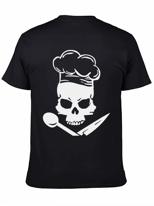 Chef Skull T-Shirt: Culinary Pirate Design