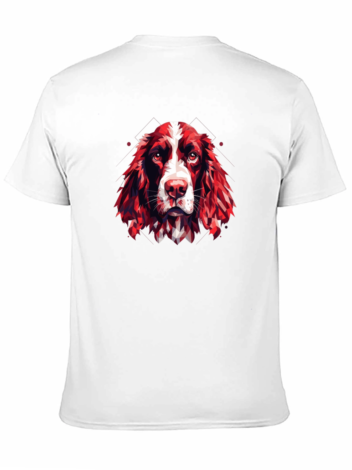 Dog Breed Geometric Design Black T-Shirt