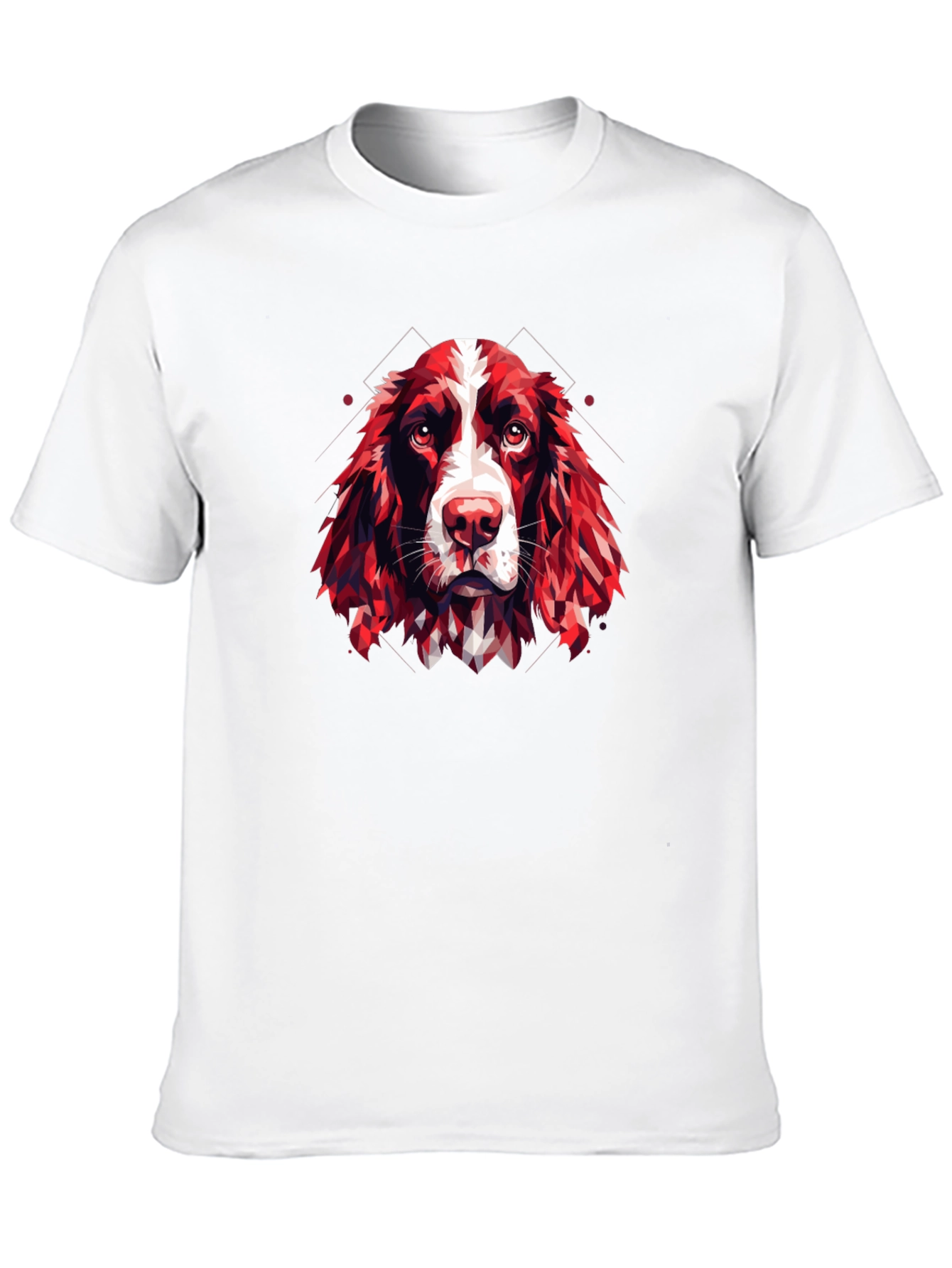 Dog Breed Geometric Design Black T-Shirt