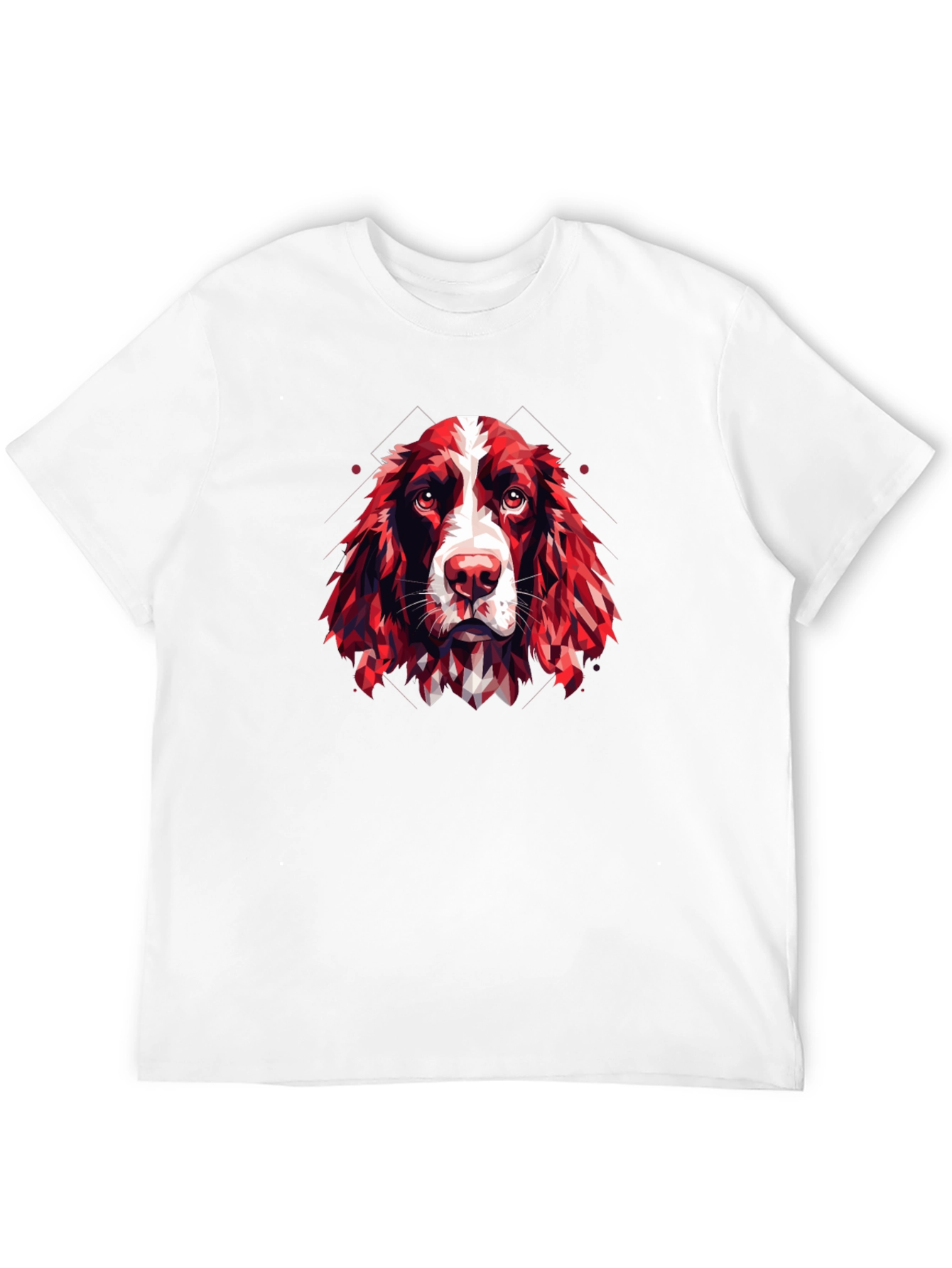 Dog Breed Geometric Design Black T-Shirt