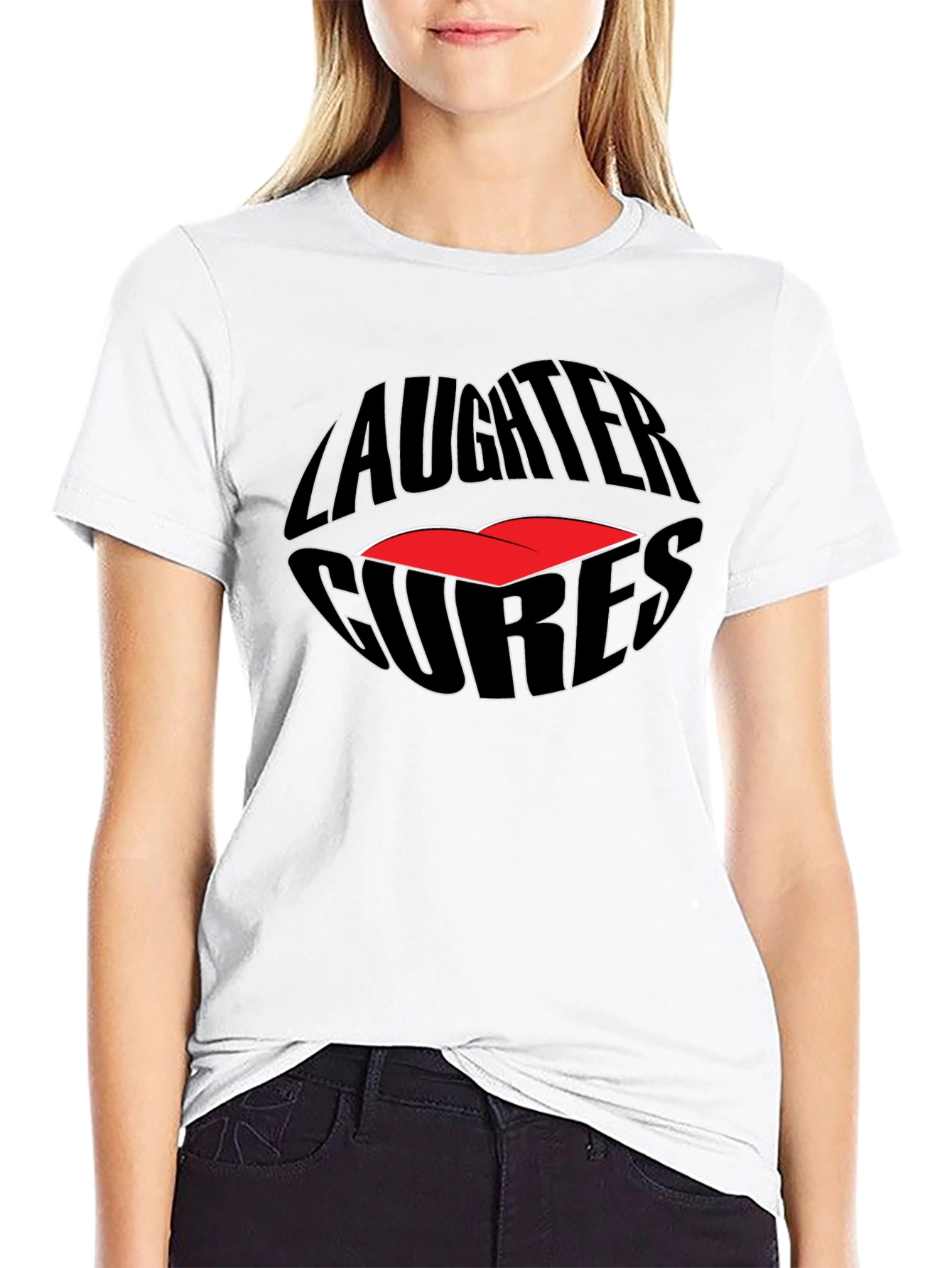Laughter Cures Graphic Tee - Black