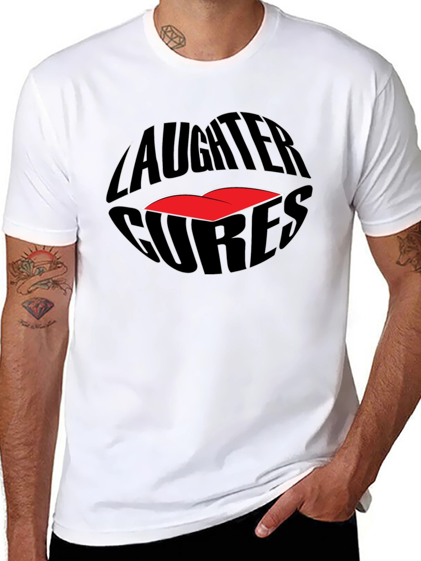 Laughter Cures Graphic Tee - Black