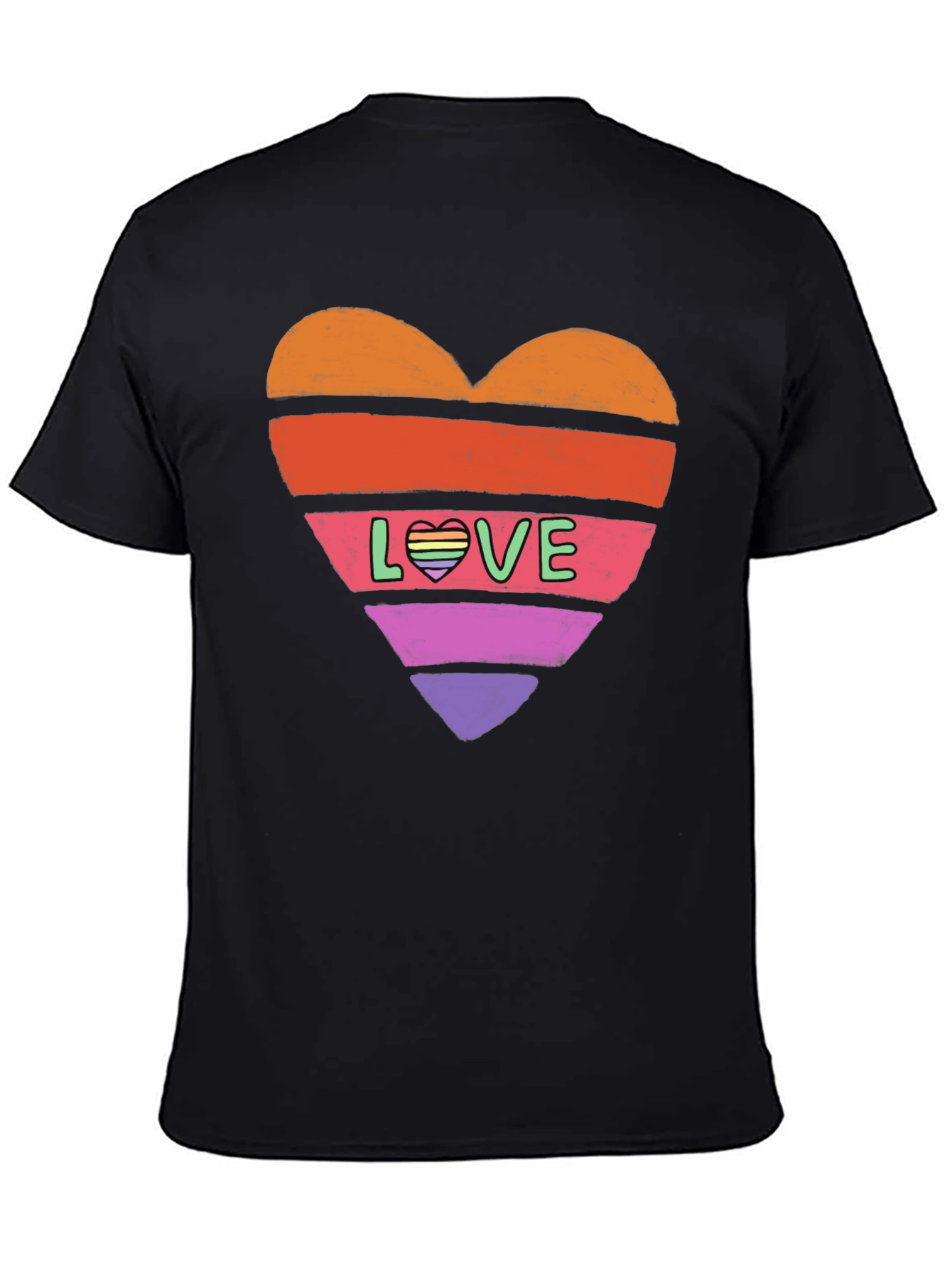 Rainbow Heart Love Graphic Tee