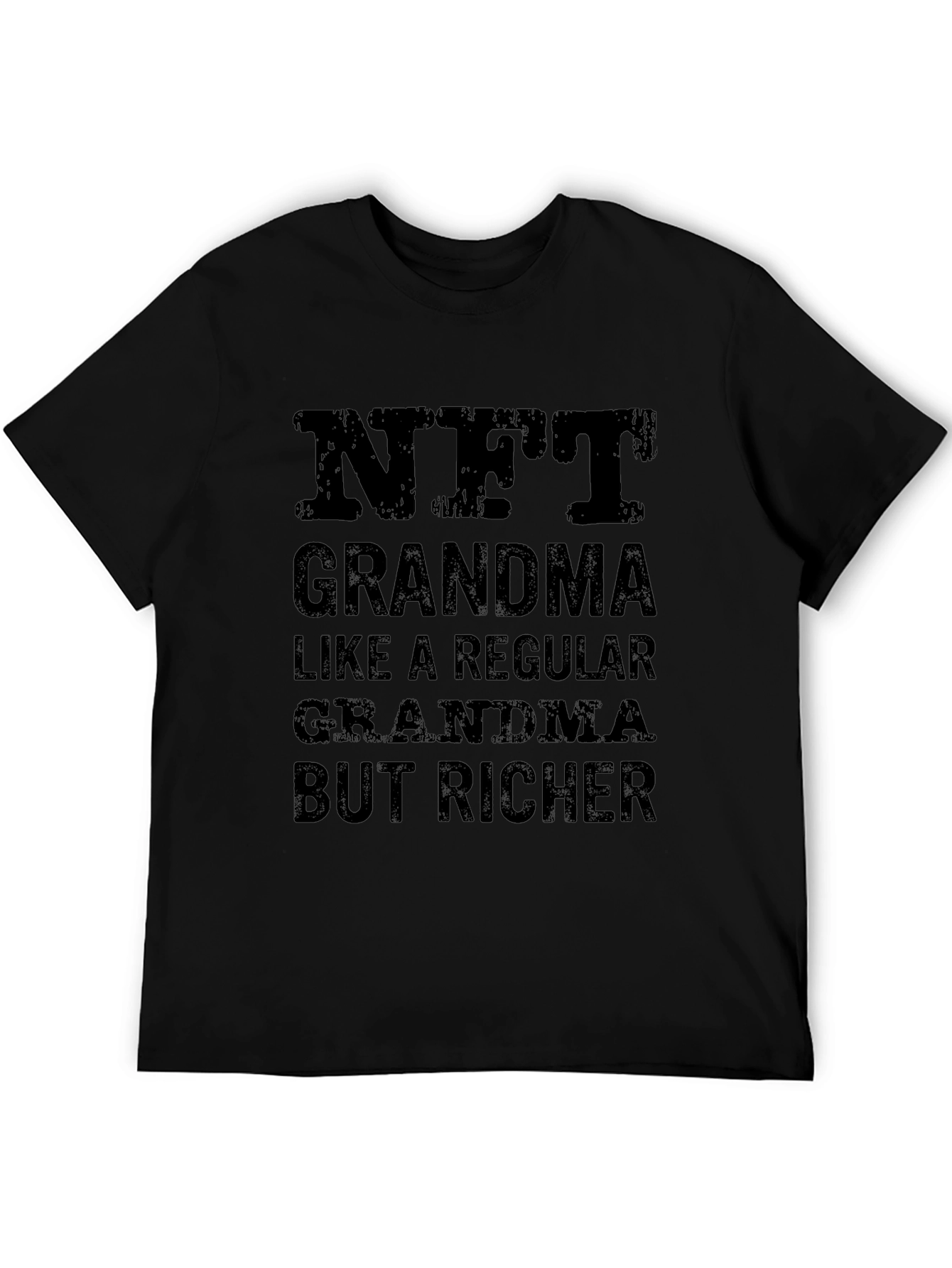 NFT Grandma Black Graphic T-Shirt