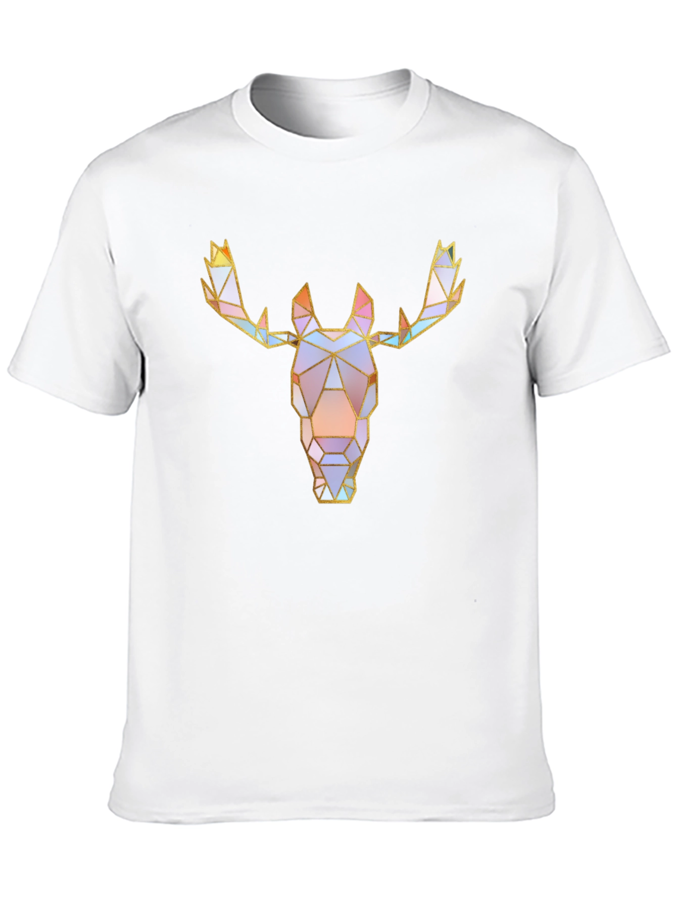 Geometric Moose Graphic Tee - Modern Style