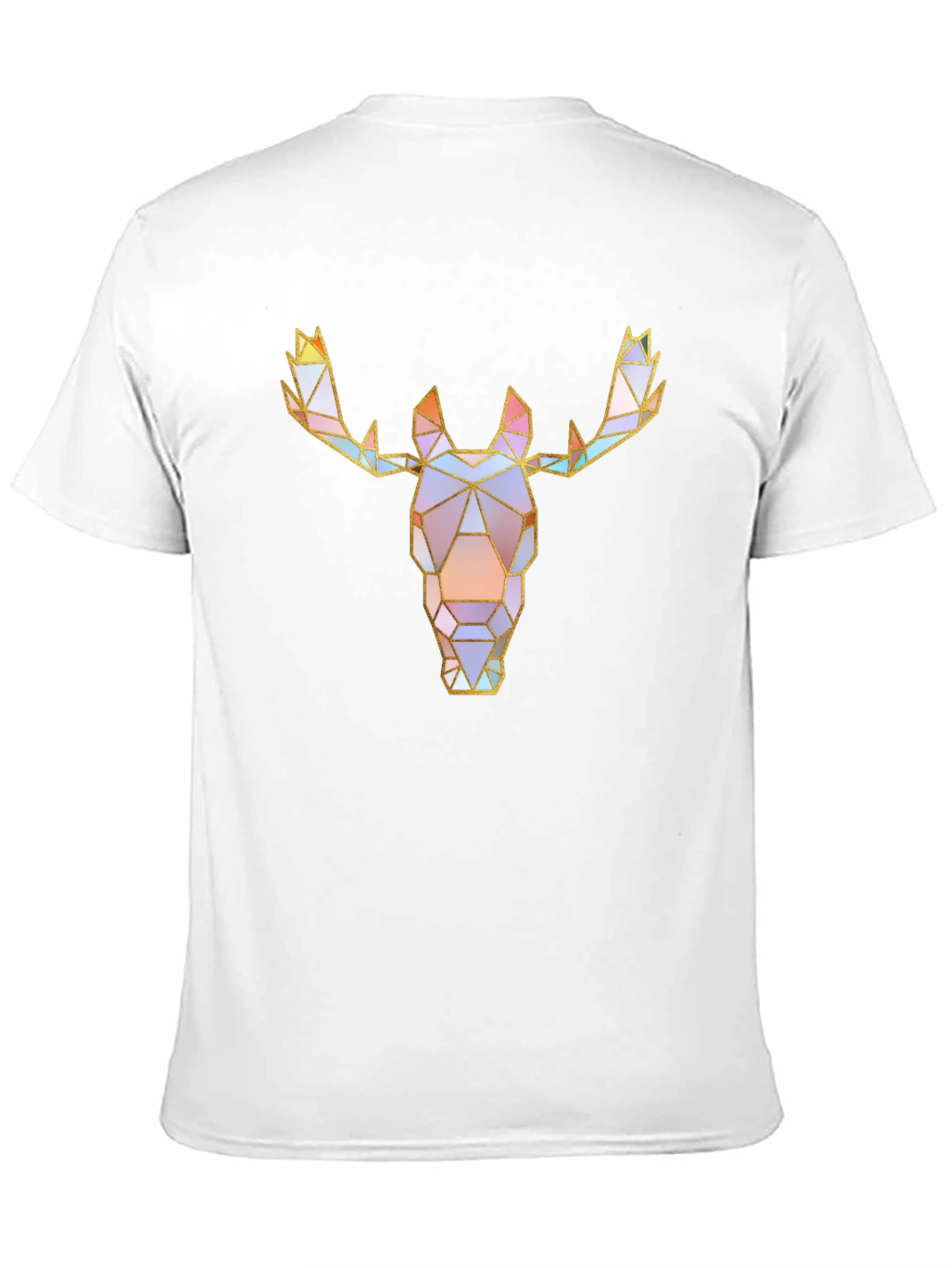 Geometric Moose Graphic Tee - Modern Style