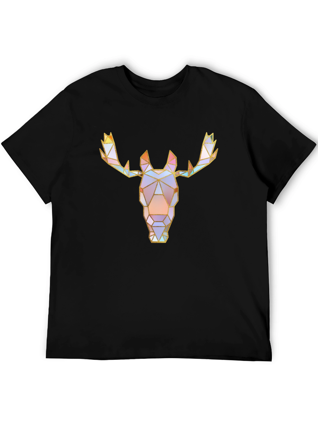 Geometric Moose Graphic Tee - Modern Style