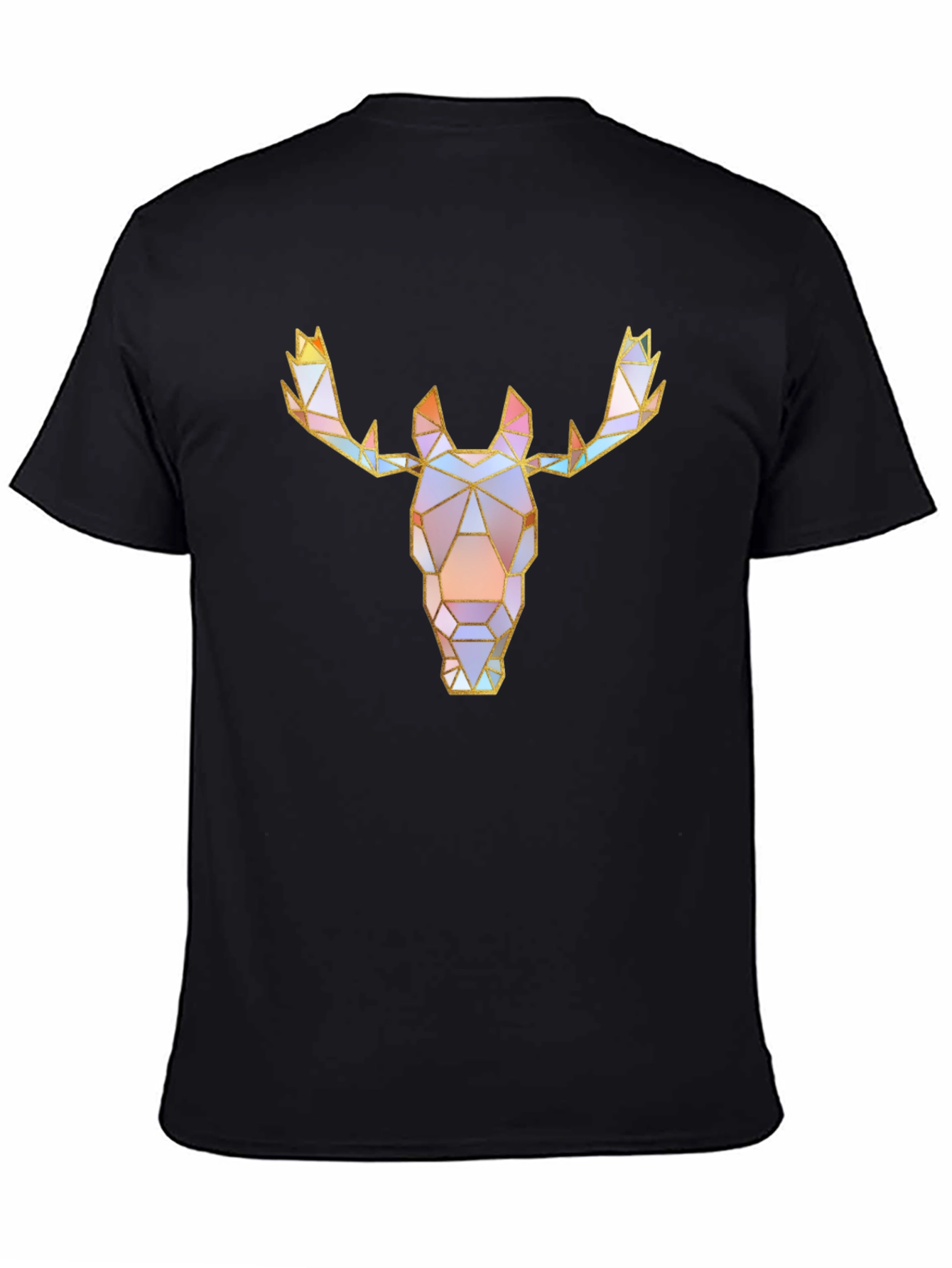 Geometric Moose Graphic Tee - Modern Style