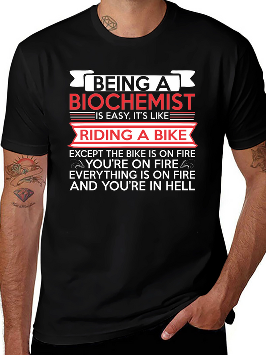 Biochemist On Fire T-Shirt Funny Science Tee