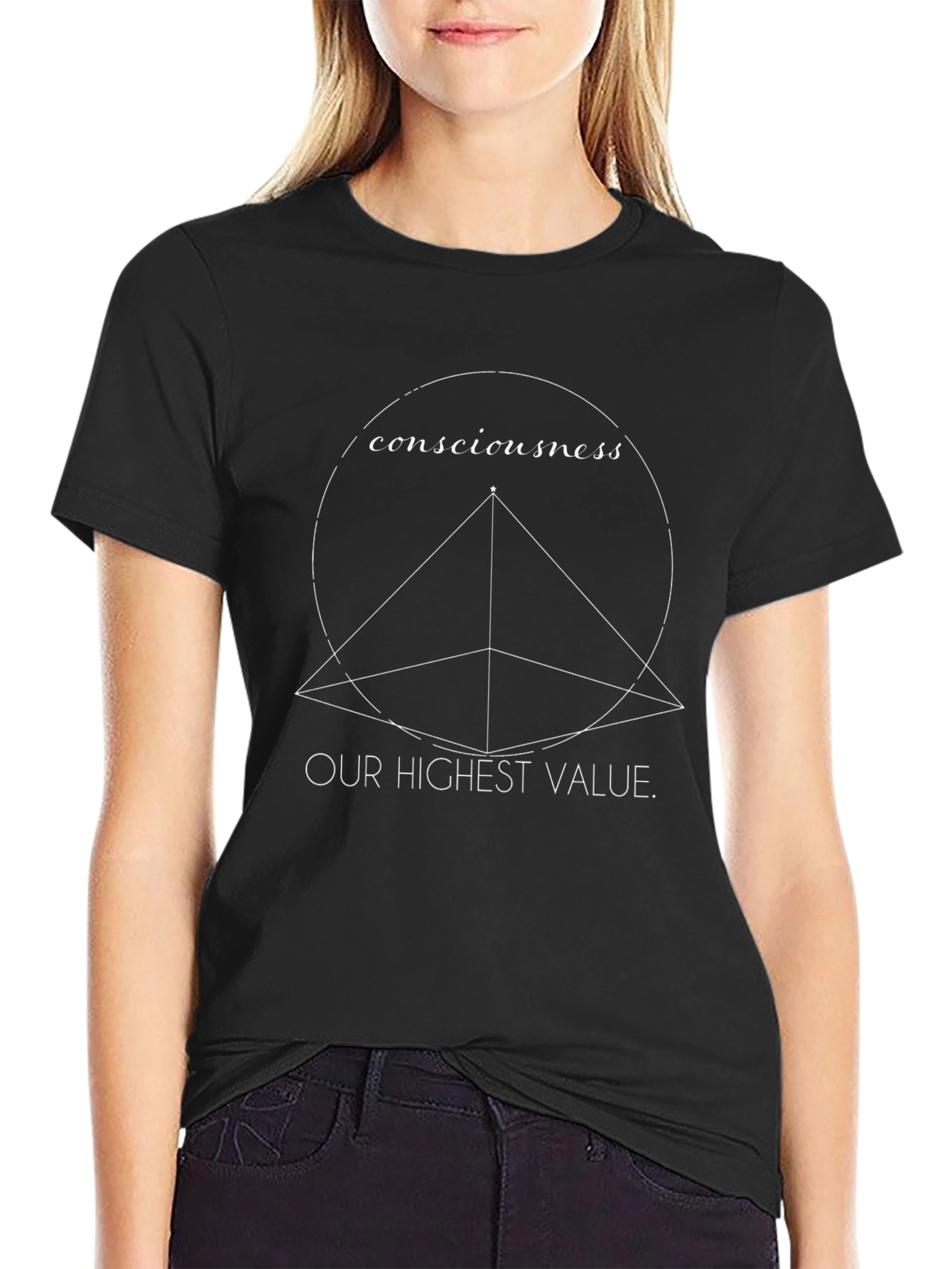 Consciousness Value Black Graphic Tee
