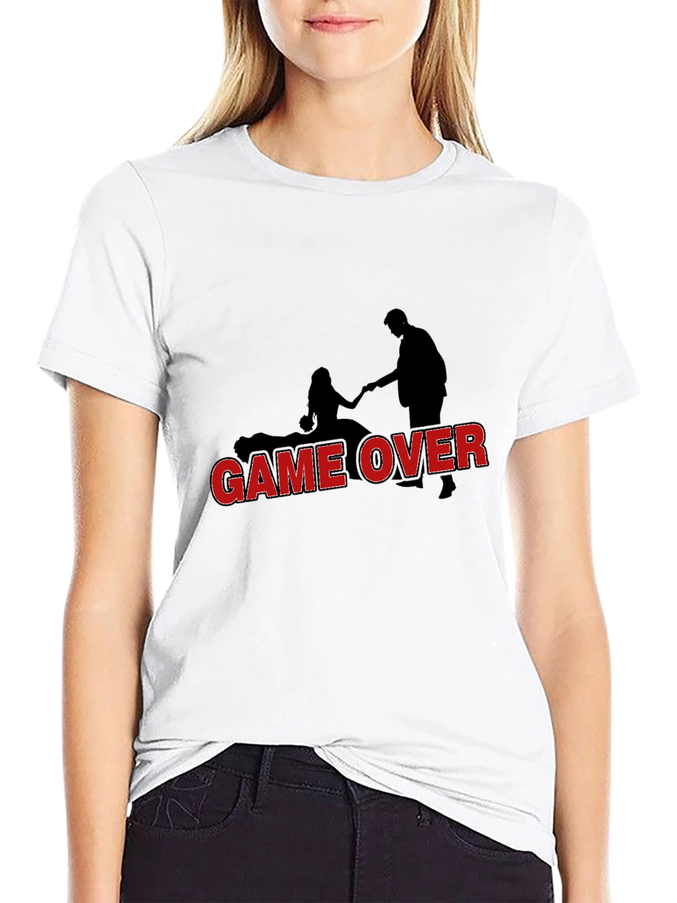 Game Over Marriage Humor Graphic Tee
