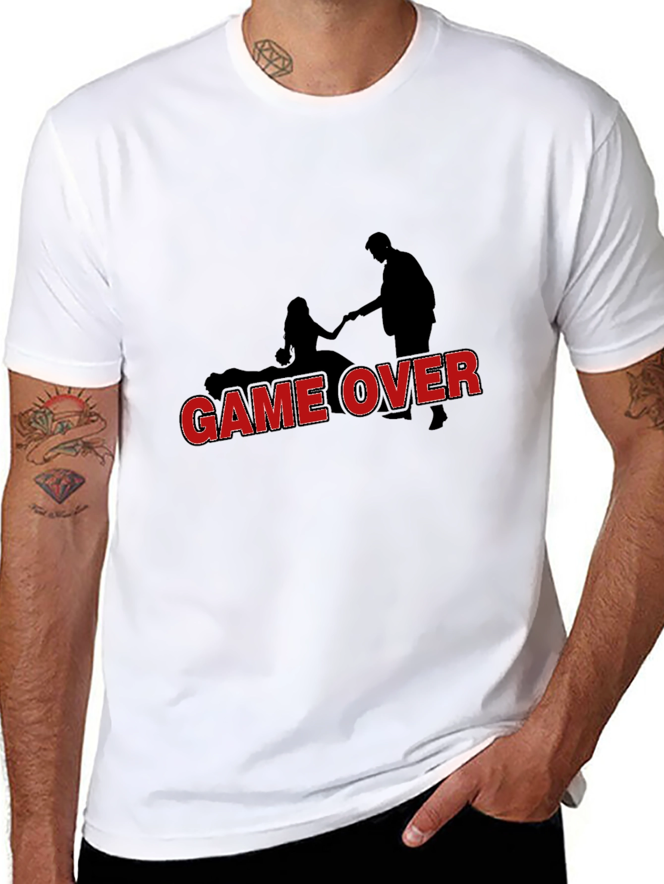Game Over Marriage Humor Graphic Tee