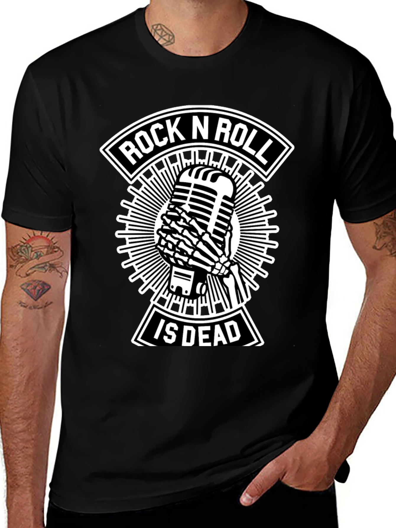 Rock N Roll Is Dead Black T-Shirt