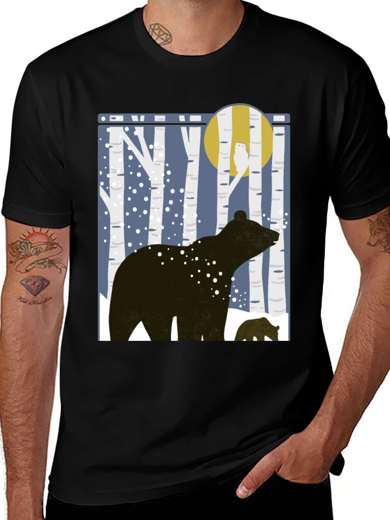 Bear & Cub Forest Graphic Tee