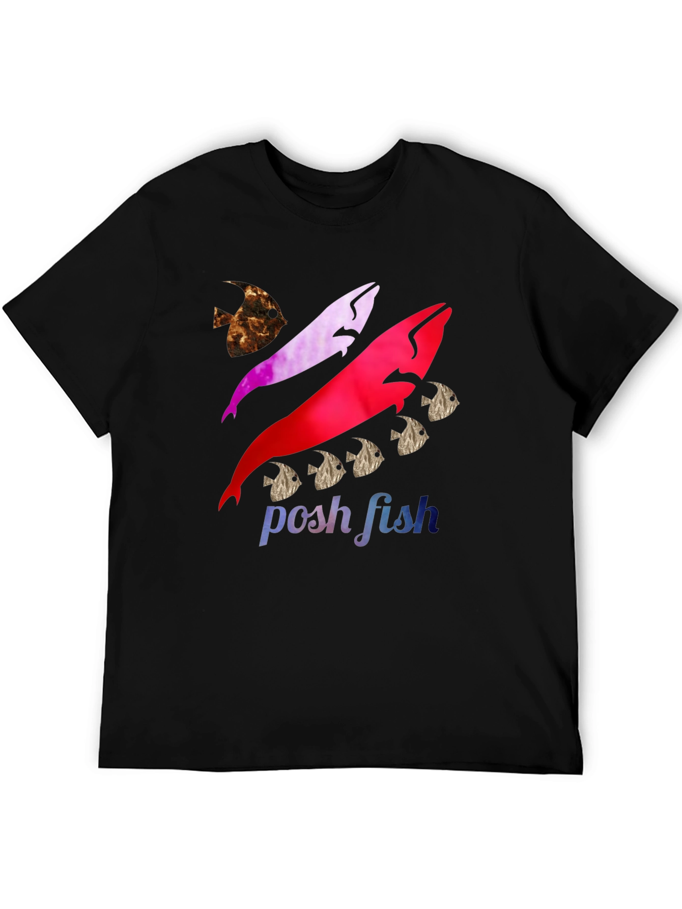 Posh Fish Graphic T-Shirt - Stylish Cotton Tee