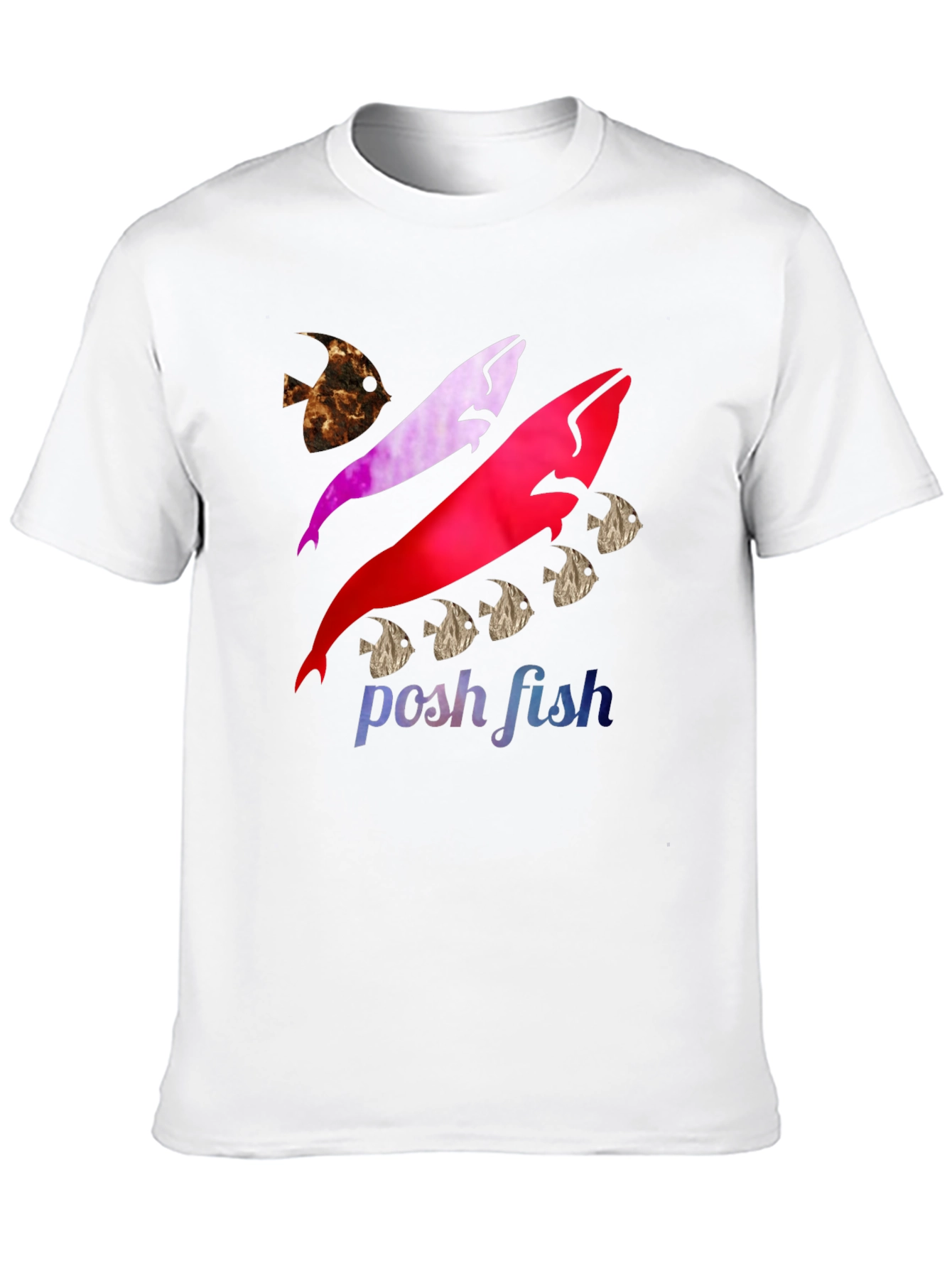 Posh Fish Graphic T-Shirt - Stylish Cotton Tee