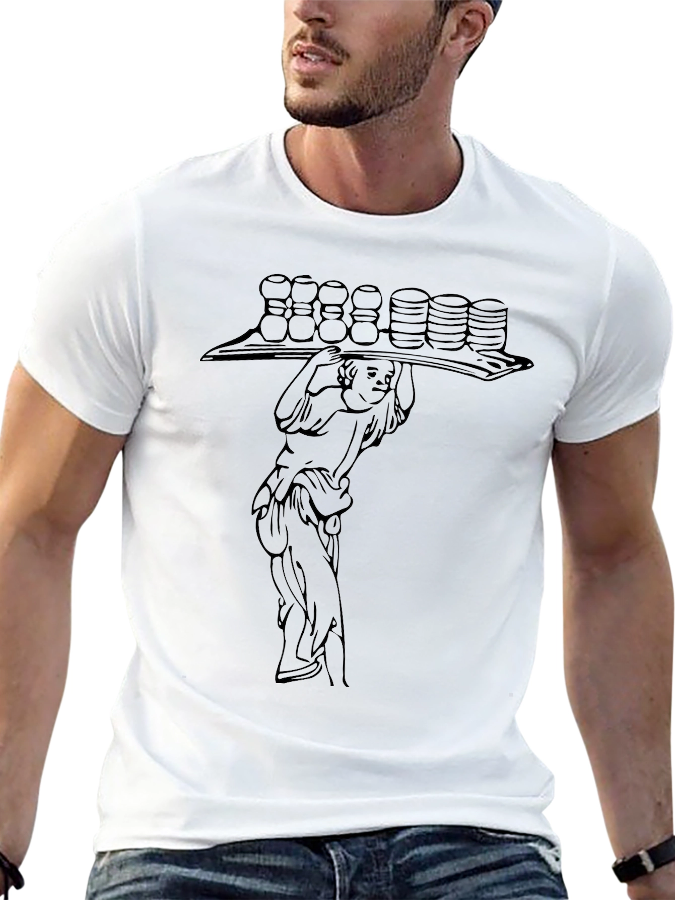 Black Graphic Tee - Atlas Design