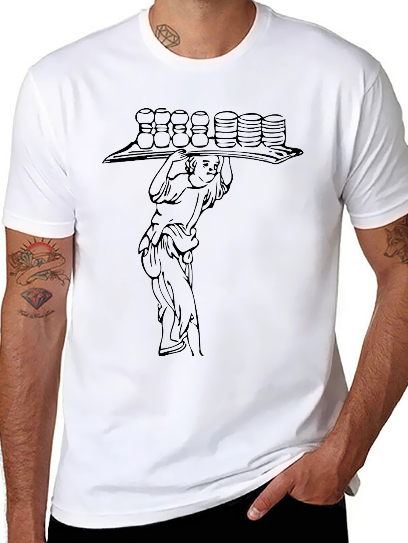 Black Graphic Tee - Atlas Design