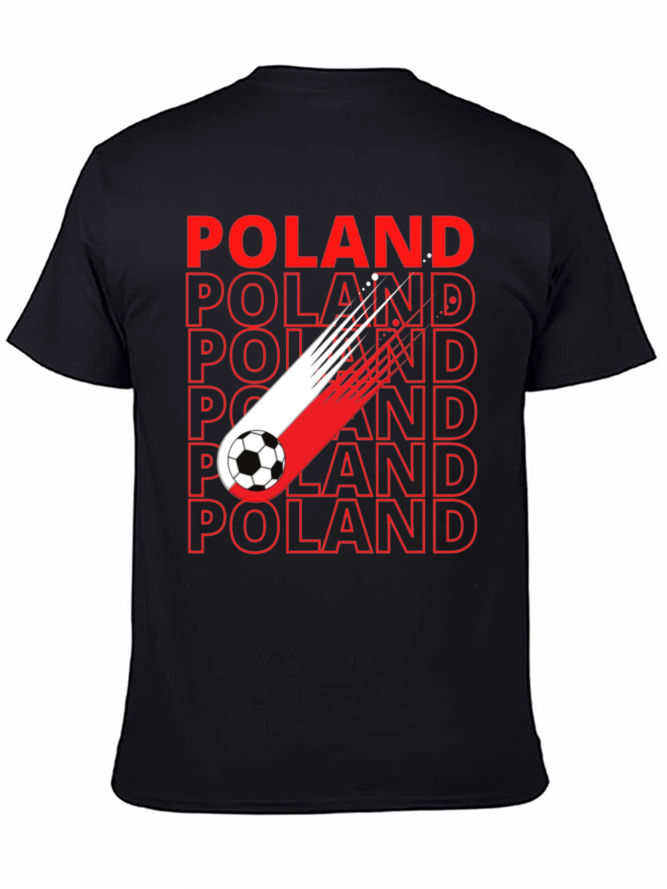 Poland Soccer Fan T-Shirt - Black