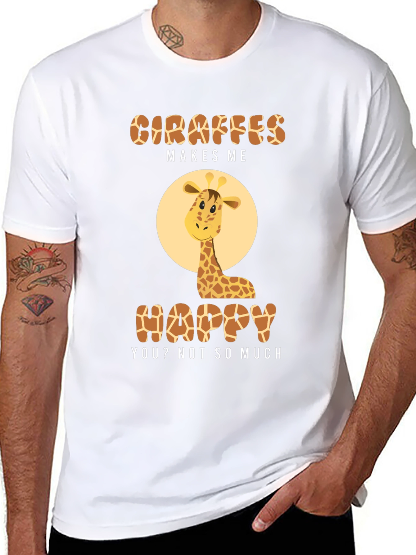 Giraffe Makes Me Happy T-Shirt