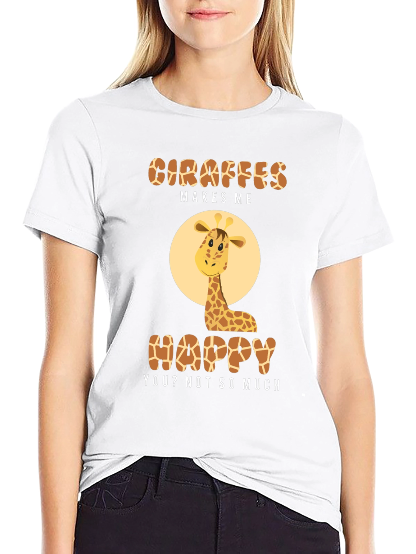 Giraffe Makes Me Happy T-Shirt